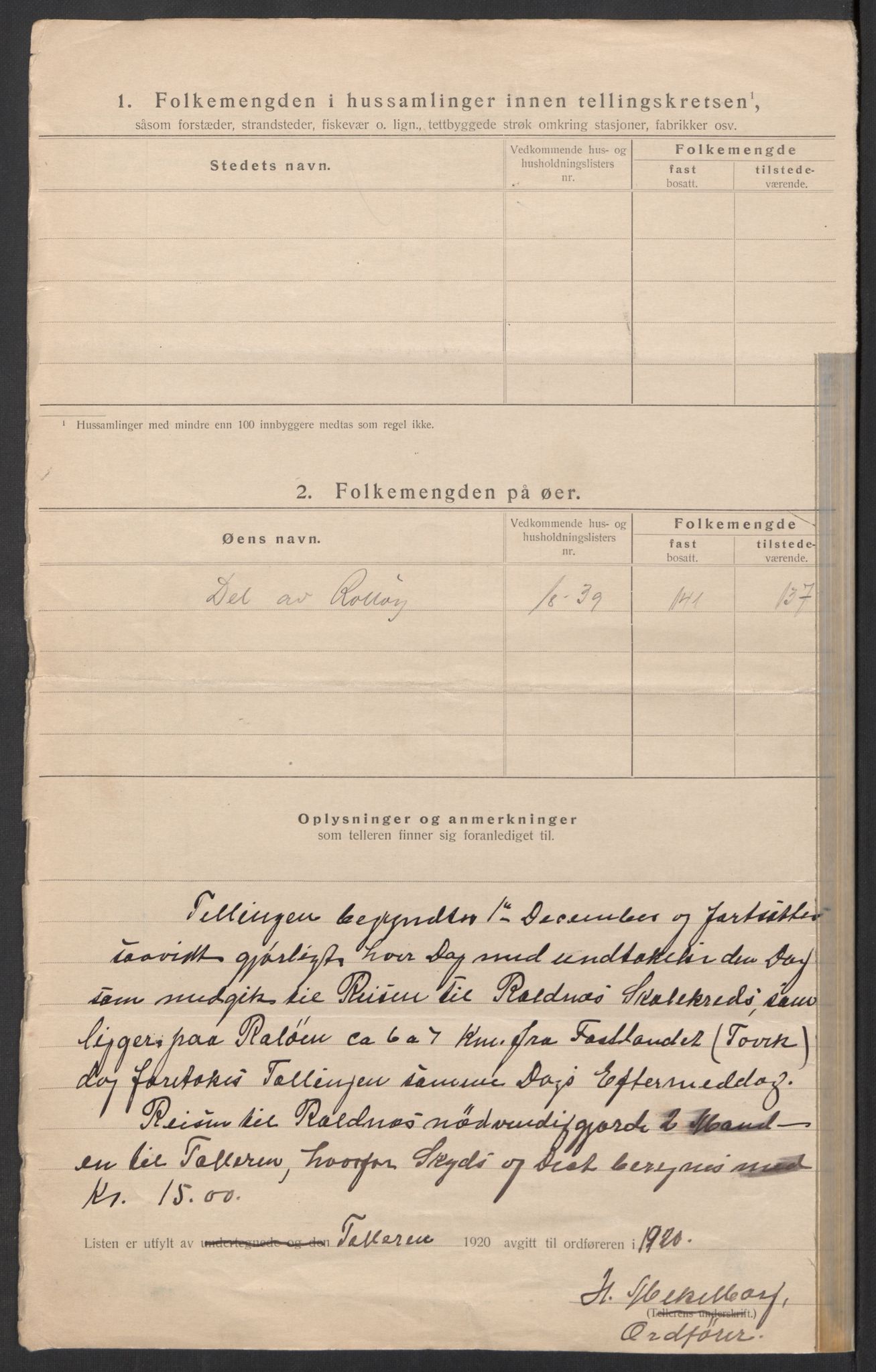 SATØ, 1920 census for Trondenes, 1920, p. 9