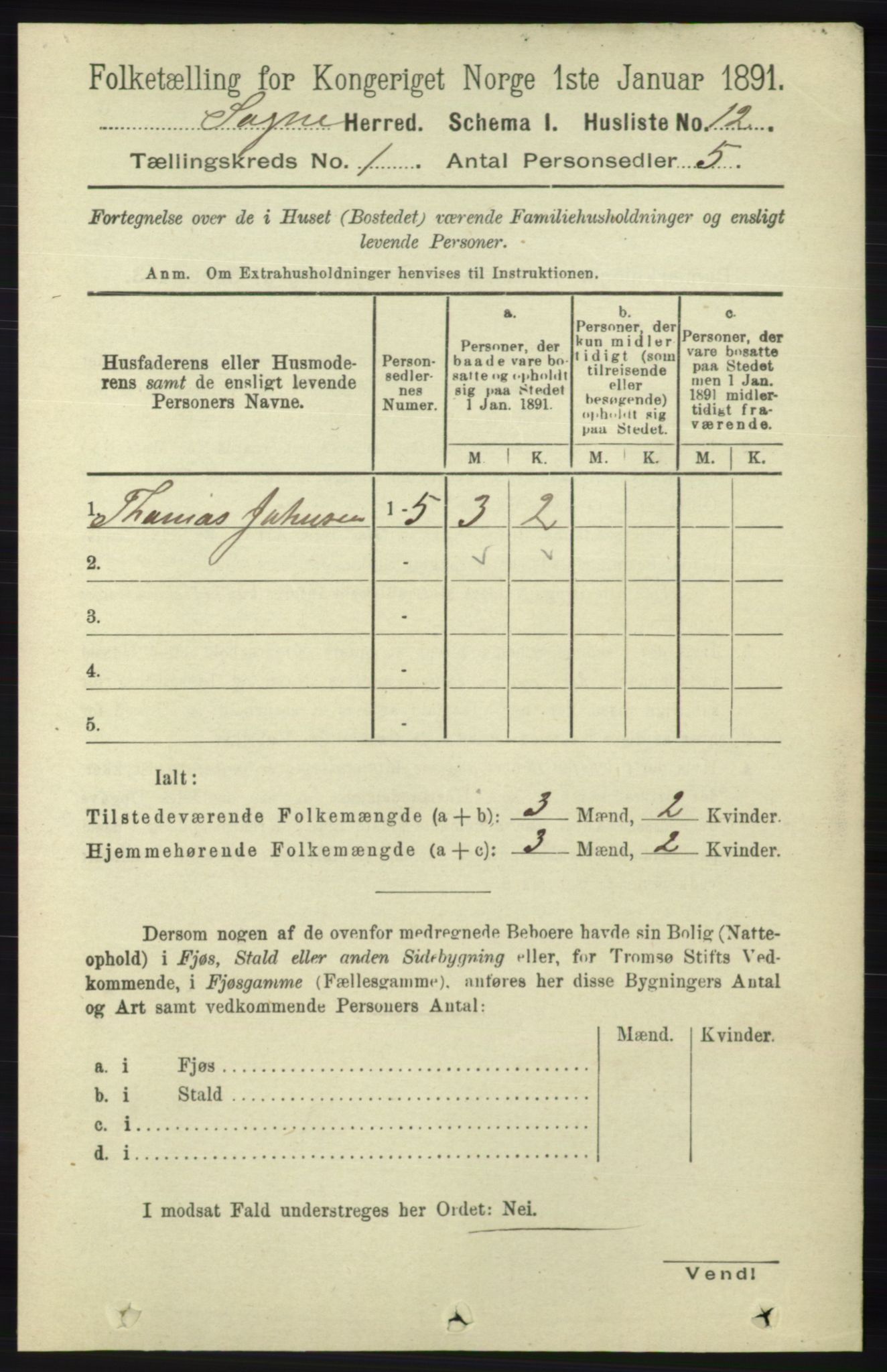 RA, 1891 census for 1018 Søgne, 1891, p. 59