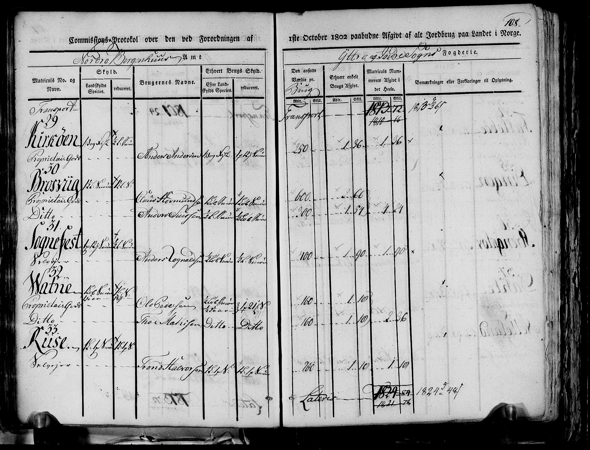 Rentekammeret inntil 1814, Realistisk ordnet avdeling, AV/RA-EA-4070/N/Ne/Nea/L0116: og 0117: Ytre og Indre Sogn fogderi. Kommisjonsprotokoller, 1803, p. 116