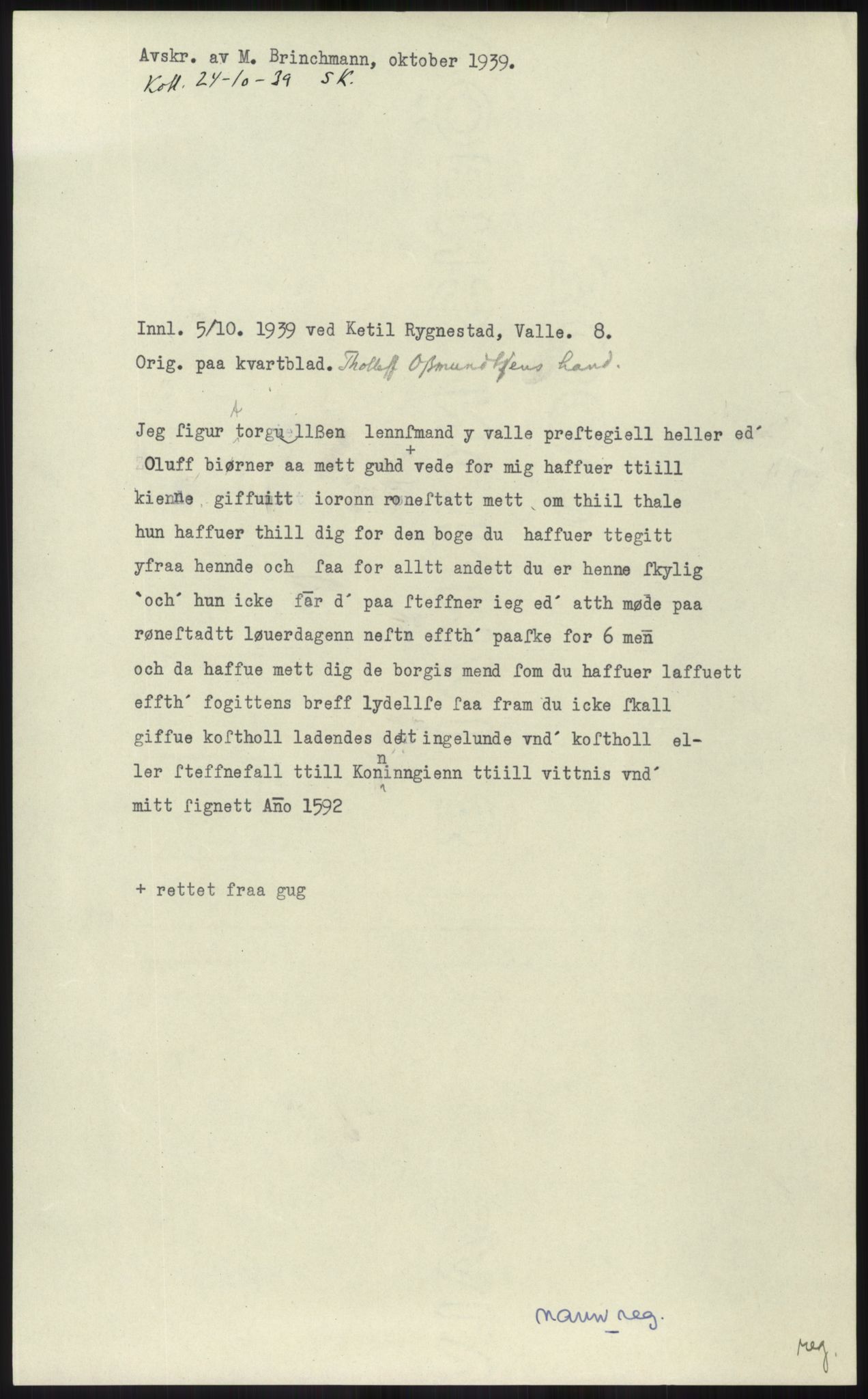 Samlinger til kildeutgivelse, Diplomavskriftsamlingen, AV/RA-EA-4053/H/Ha, p. 1691