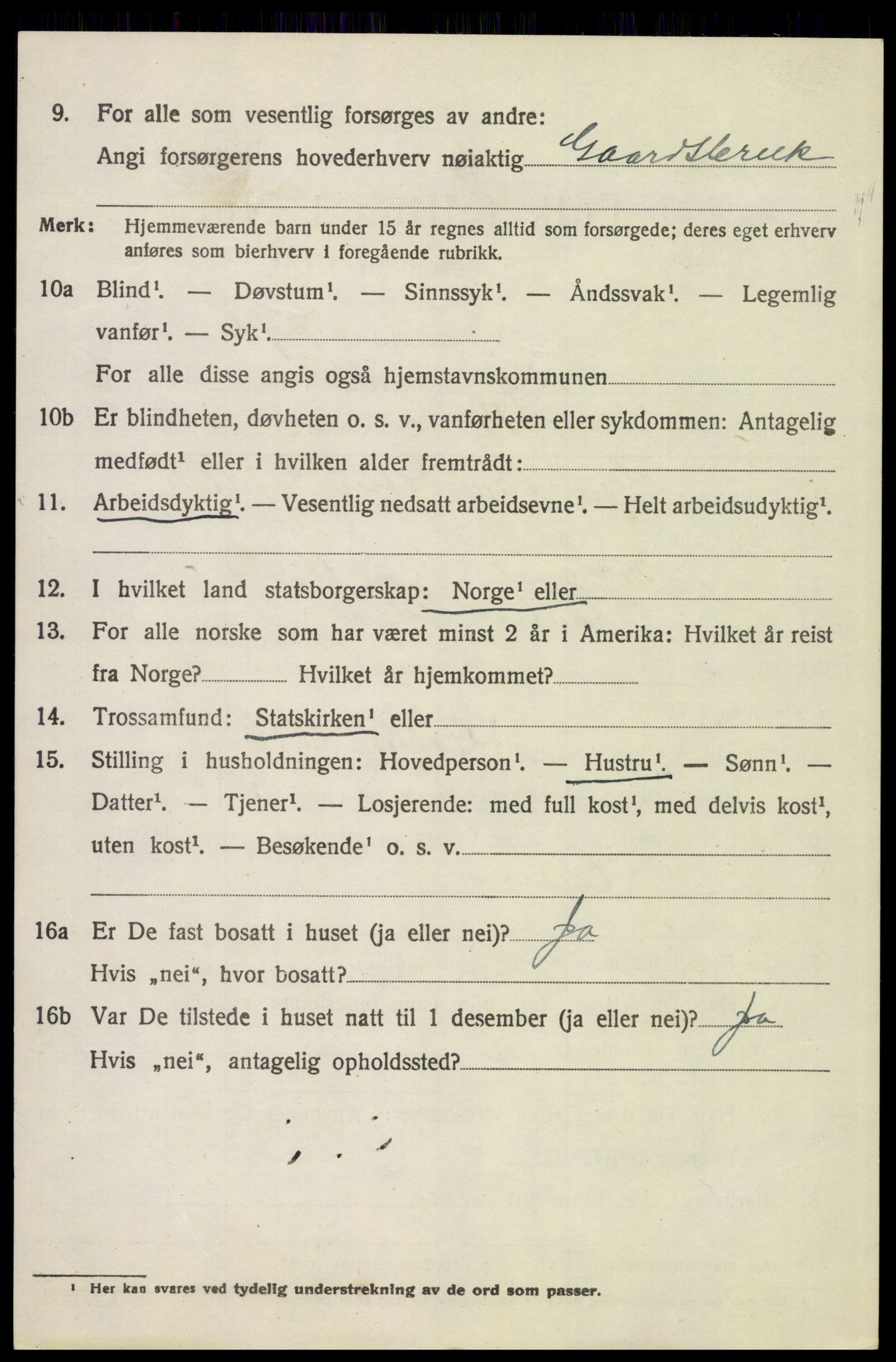 SAH, 1920 census for Tolga, 1920, p. 3778