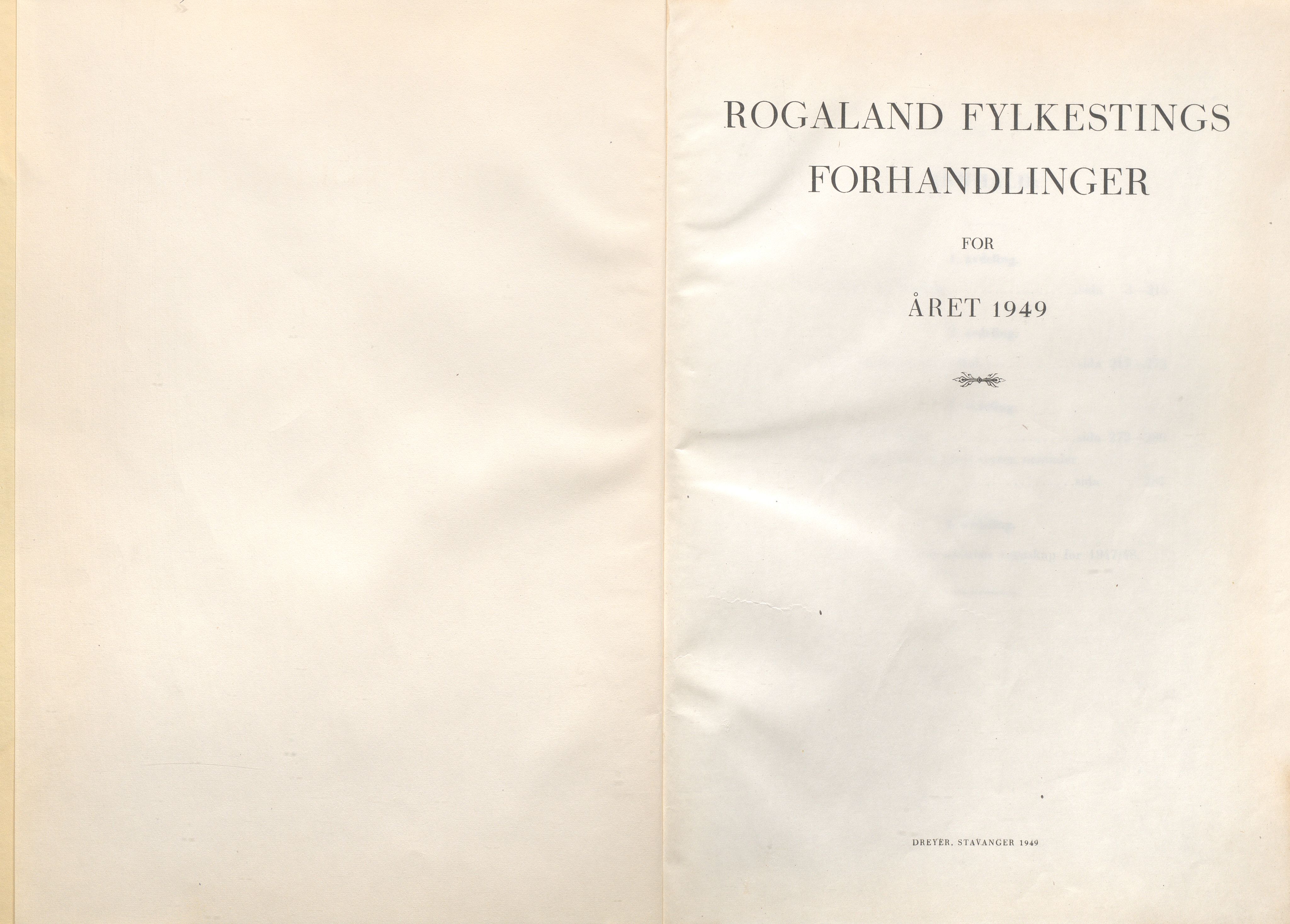 Rogaland fylkeskommune - Fylkesrådmannen , IKAR/A-900/A/Aa/Aaa/L0068: Møtebok , 1949