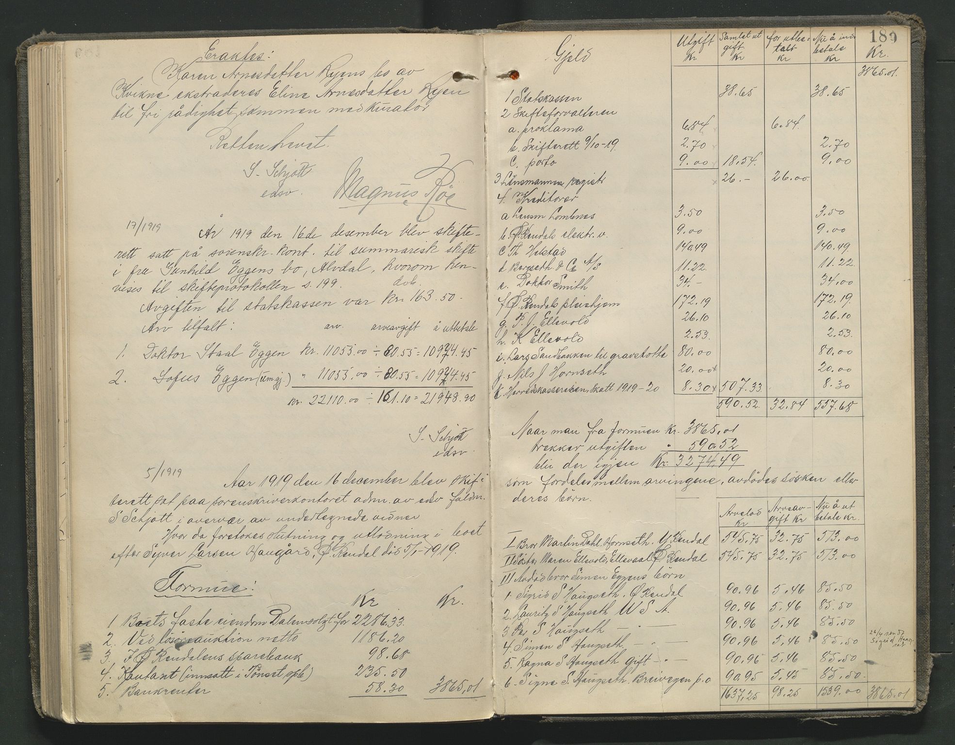 Nord-Østerdal tingrett, AV/SAH-TING-020/J/Jd/L0006: Skifteutlodningsprotokoll, 1907-1920, p. 189