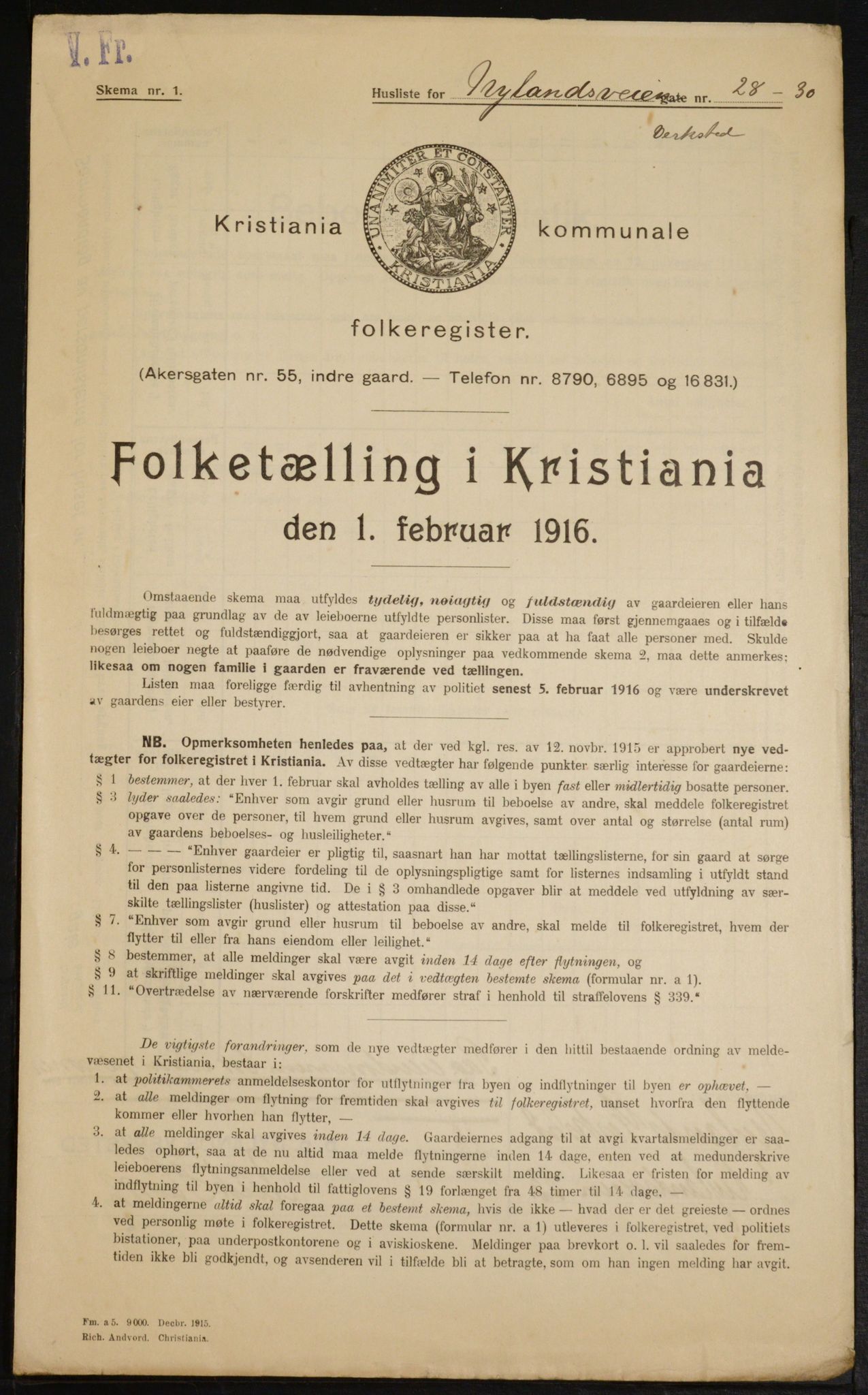 OBA, Municipal Census 1916 for Kristiania, 1916, p. 75788