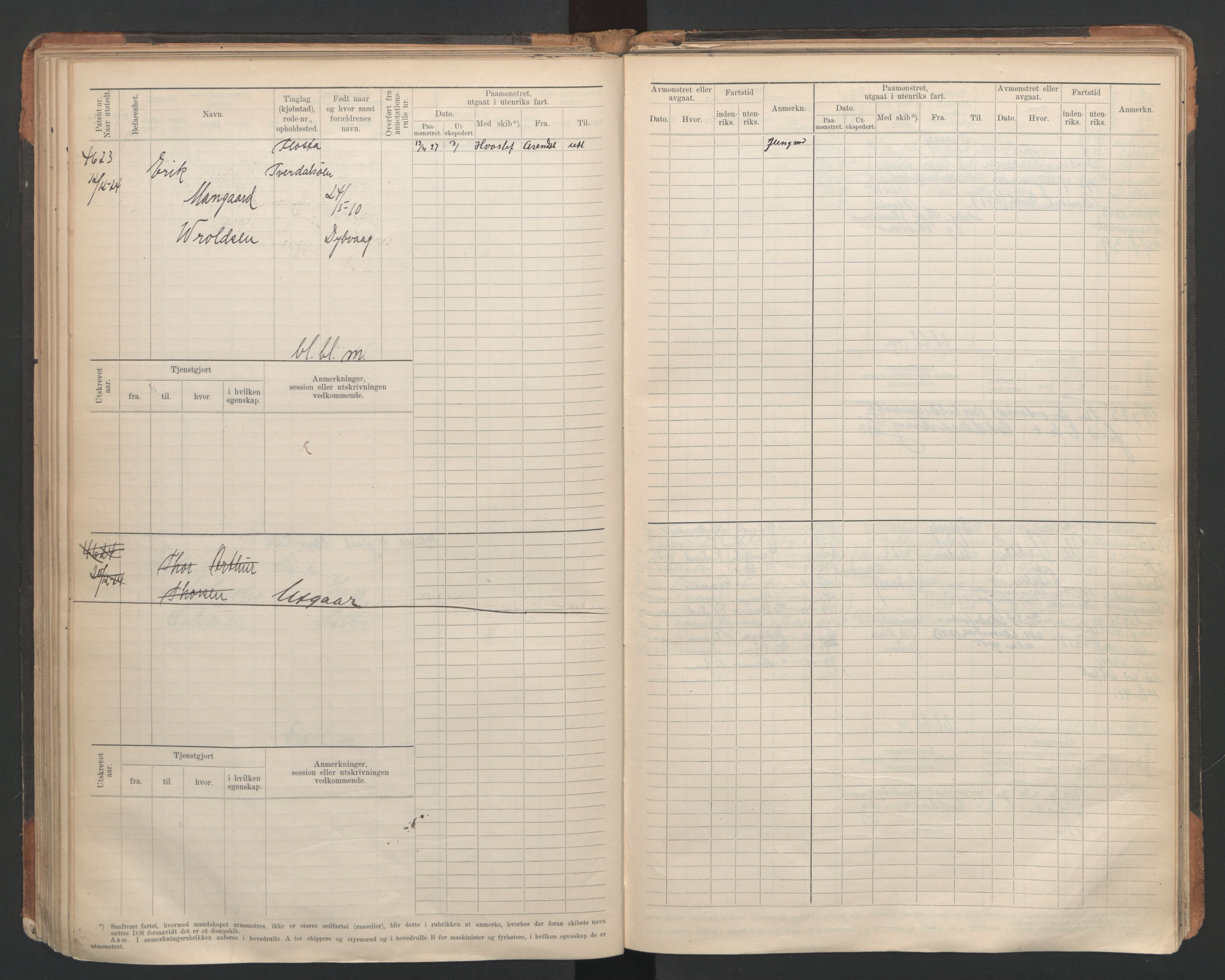 Tvedestrand mønstringskrets, AV/SAK-2031-0011/F/Fb/L0007: Hovedrulle A nr 4410-4803, R-8, 1912-1948, p. 112