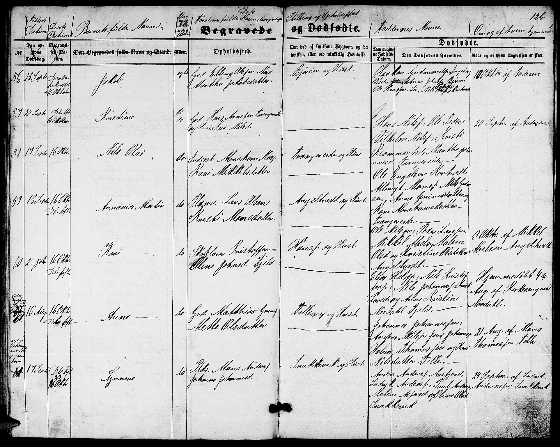 Fjell sokneprestembete, SAB/A-75301/H/Hab: Parish register (copy) no. A 1, 1861-1870, p. 126