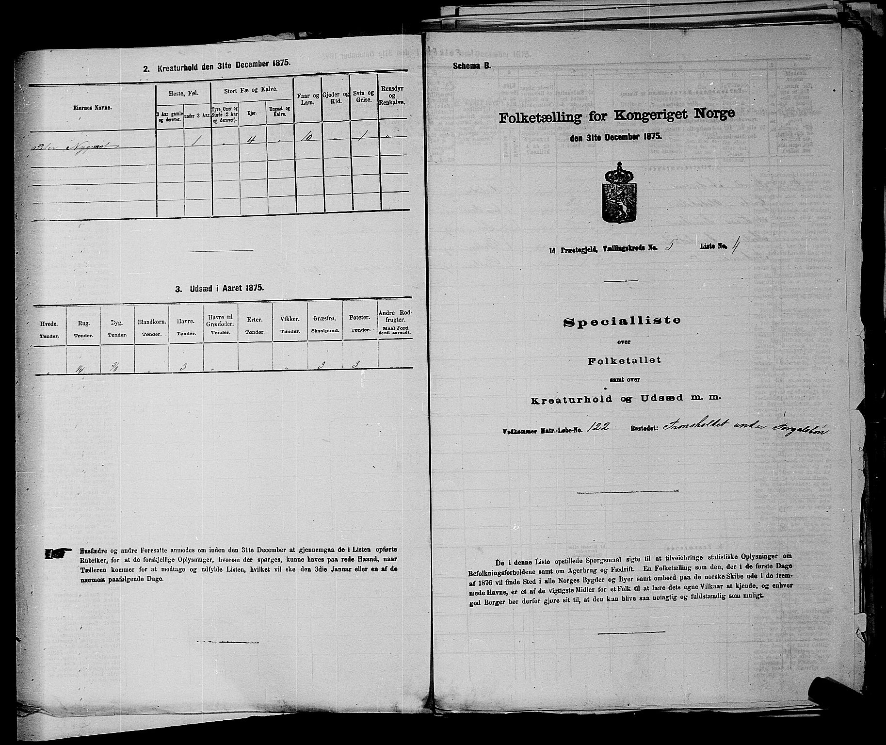 RA, 1875 census for 0117P Idd, 1875, p. 921