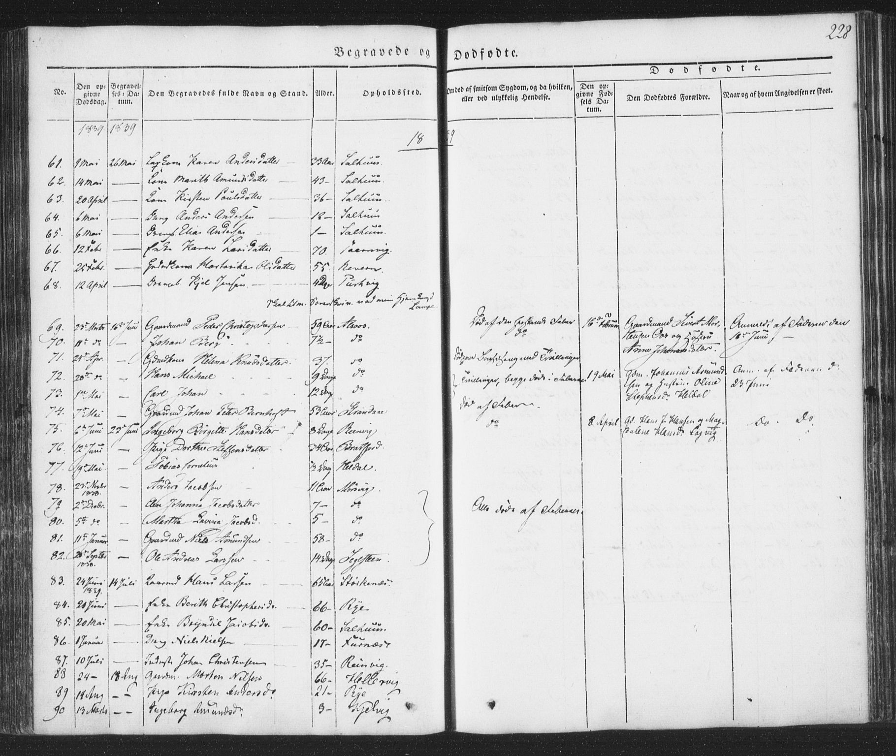 Ministerialprotokoller, klokkerbøker og fødselsregistre - Nordland, AV/SAT-A-1459/853/L0769: Parish register (official) no. 853A08, 1836-1856, p. 228