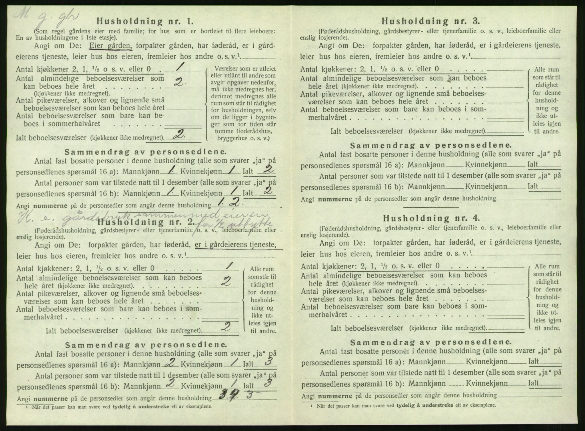 SAT, 1920 census for Tustna, 1920, p. 580