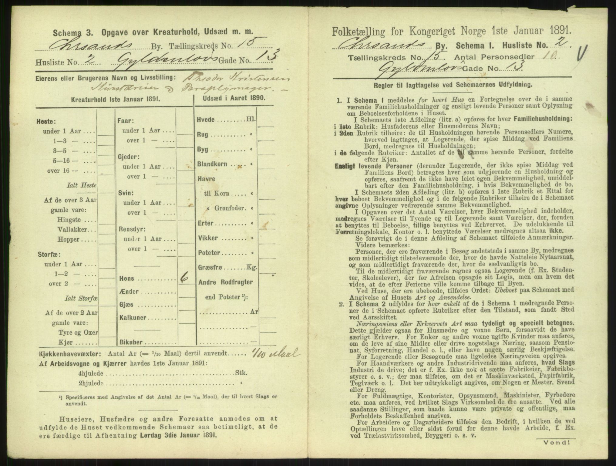 RA, 1891 census for 1001 Kristiansand, 1891, p. 914