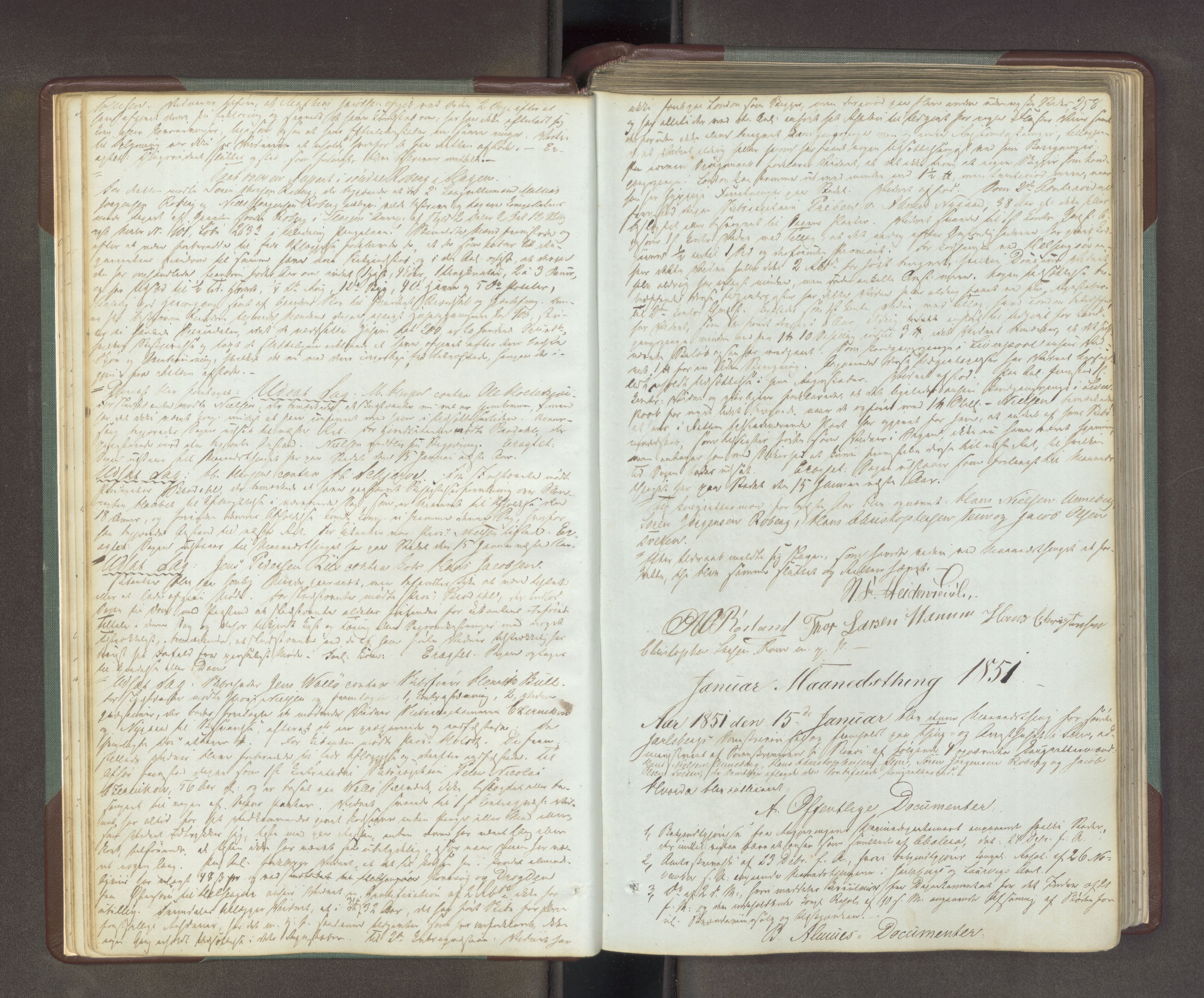Søndre Jarlsberg sorenskriveri, AV/SAKO-A-129/F/Fa/L0034B: Tingbok, 1850-1856, p. 257b-258a