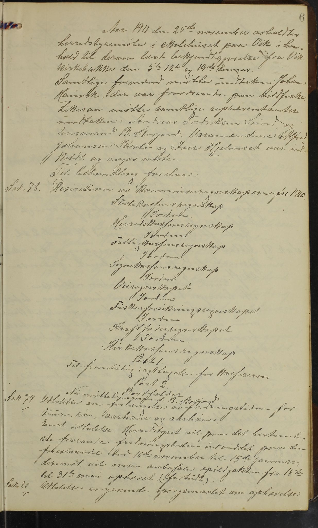Sømna kommune. Formannskapet, AIN/K-18120.150/A/Aa/L0001: Møtebok: Formannskap/kommunestyre, 1911-1920