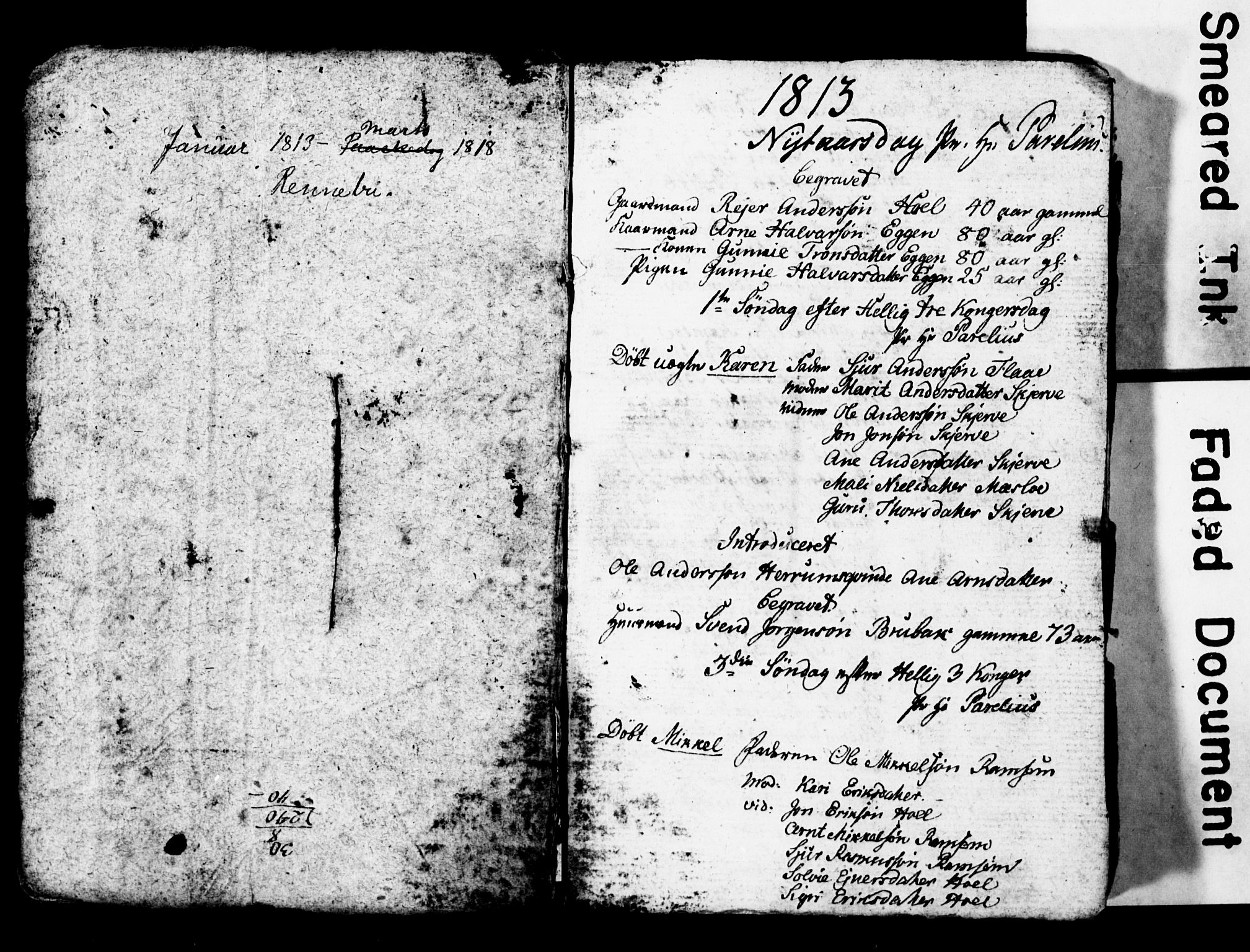 Ministerialprotokoller, klokkerbøker og fødselsregistre - Sør-Trøndelag, AV/SAT-A-1456/674/L0881: Parish register (copy) no. 674C08, 1813-1818