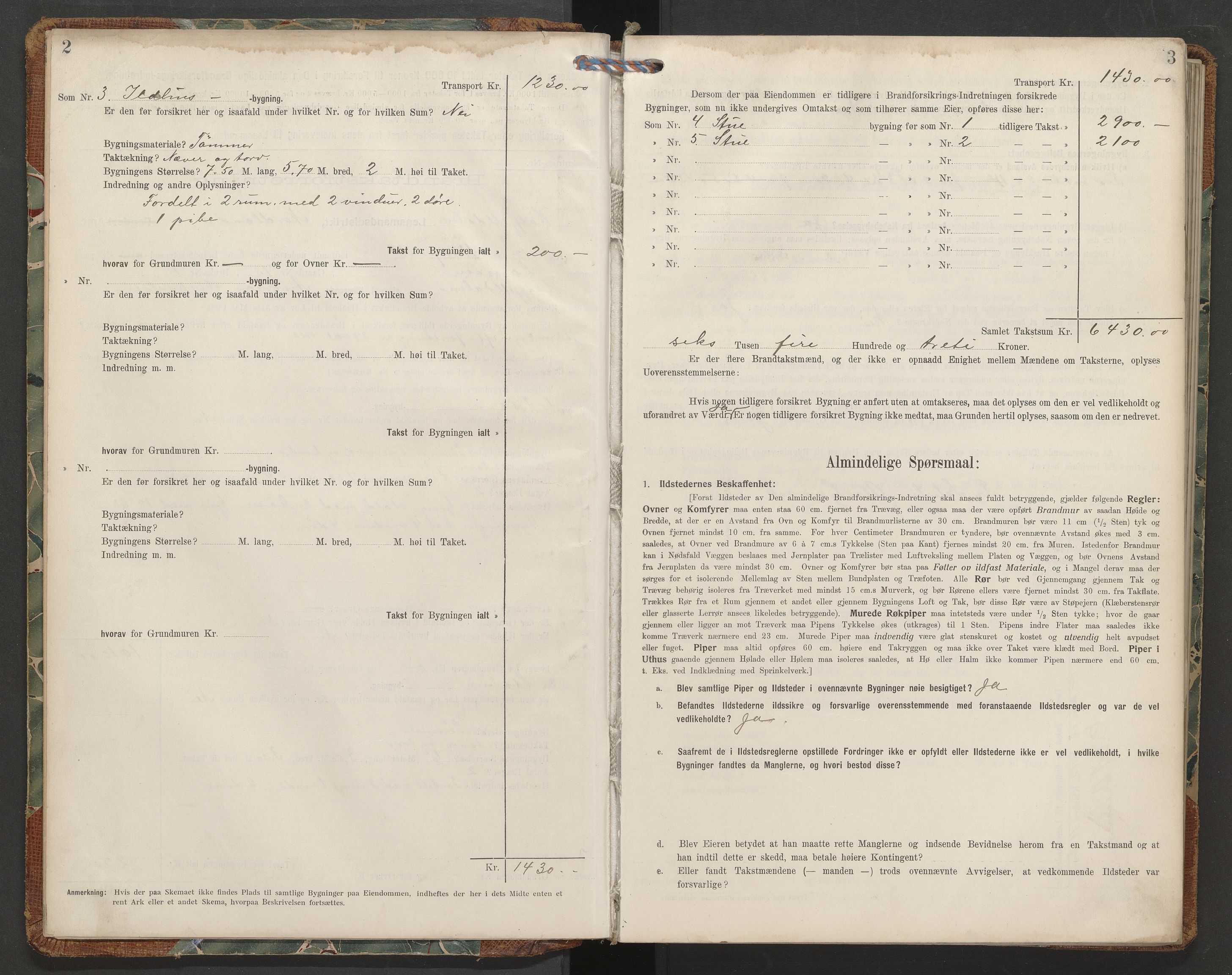 Grane og Hattfjelldal lensmannskontor, AV/SAT-A-5688/1/12/12a/L0004: Branntakstprotokollskjema, 1912-1920