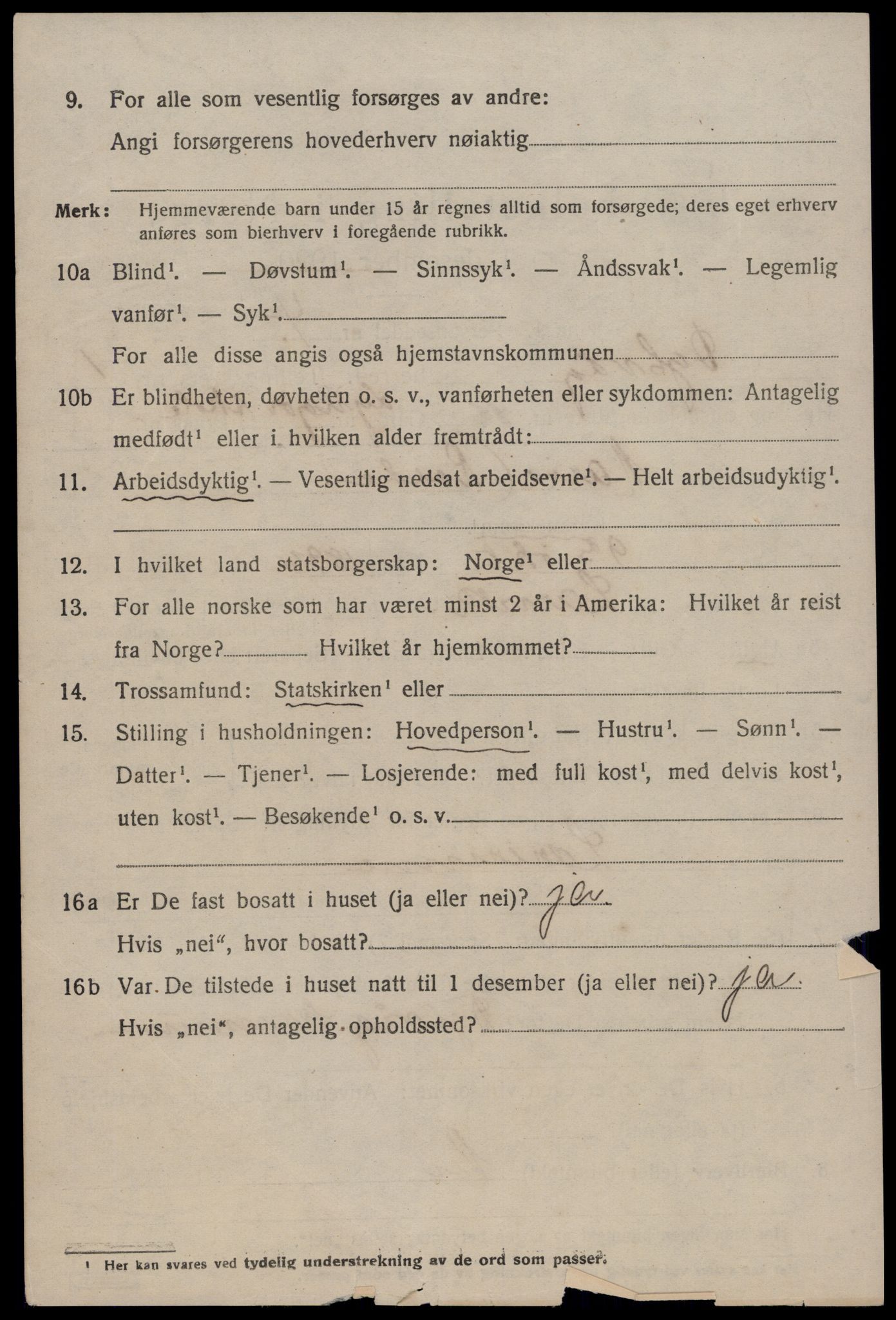 SAK, 1920 census for Dypvåg, 1920, p. 2062