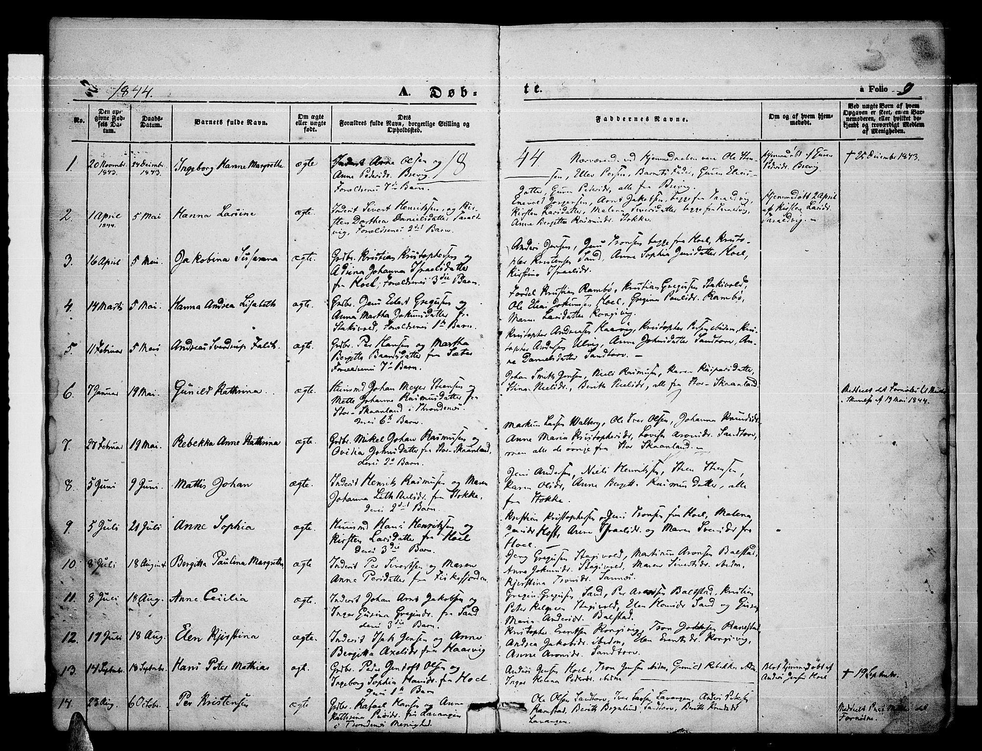 Ministerialprotokoller, klokkerbøker og fødselsregistre - Nordland, SAT/A-1459/865/L0929: Parish register (copy) no. 865C01, 1840-1866, p. 9
