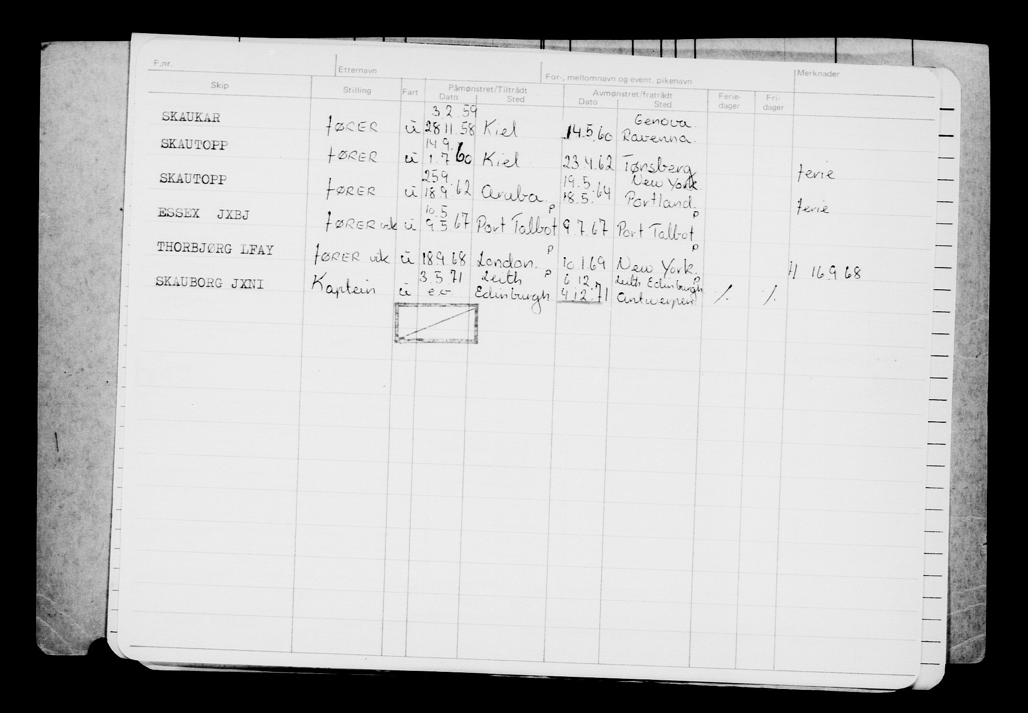 Direktoratet for sjømenn, AV/RA-S-3545/G/Gb/L0052: Hovedkort, 1904, p. 697