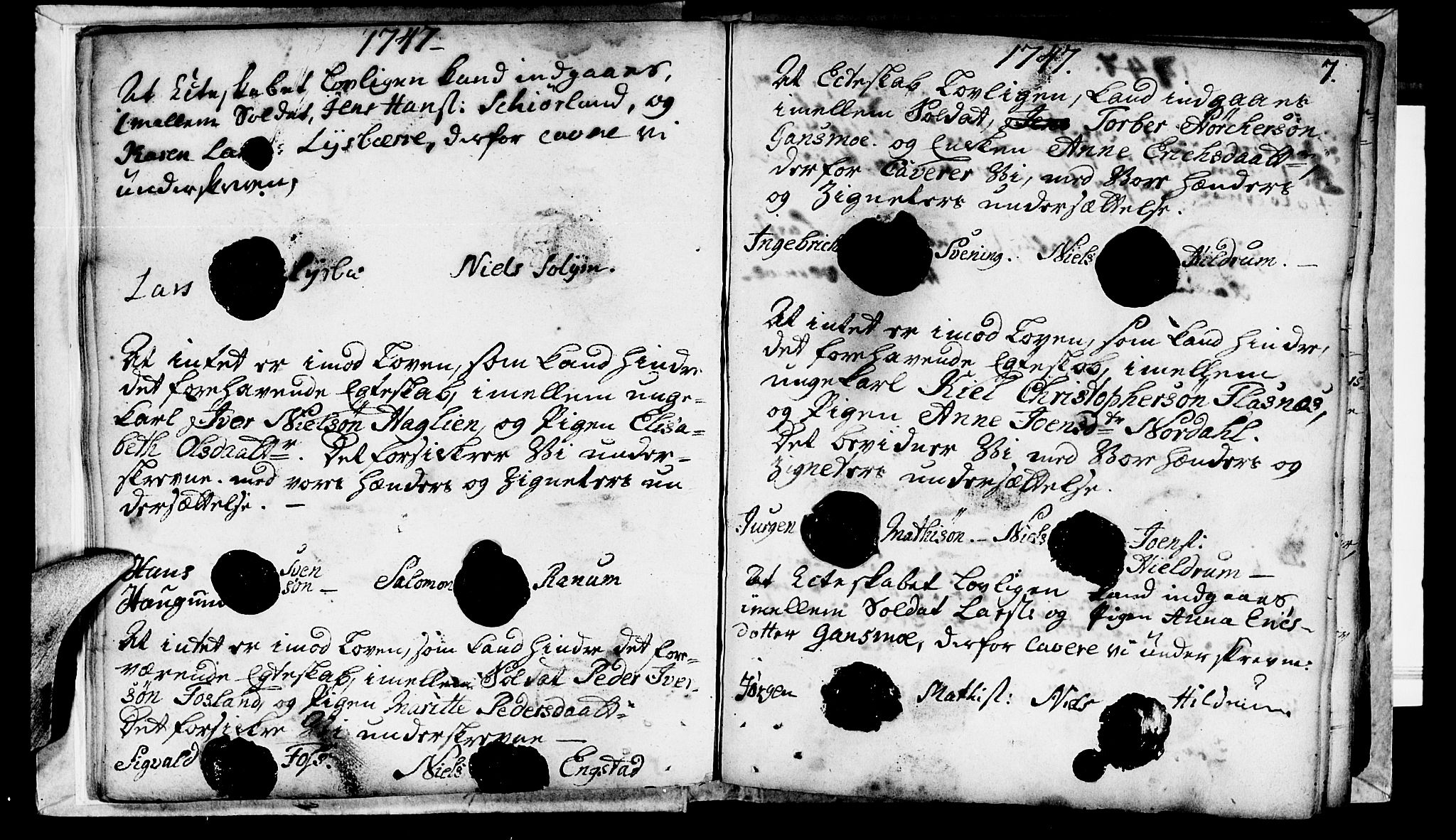 Ministerialprotokoller, klokkerbøker og fødselsregistre - Nord-Trøndelag, SAT/A-1458/764/L0541: Parish register (official) no. 764A01, 1745-1758, p. 7