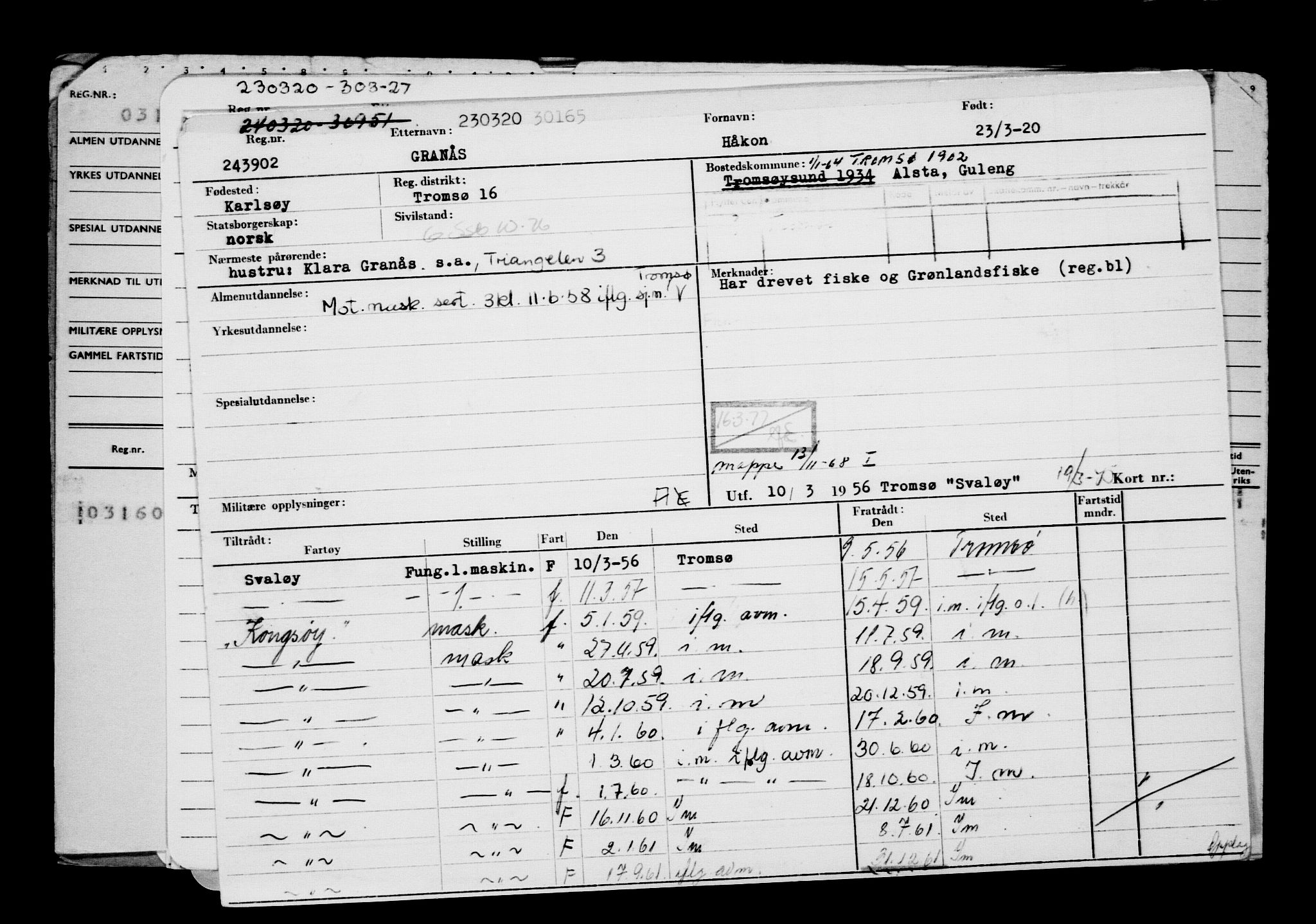 Direktoratet for sjømenn, AV/RA-S-3545/G/Gb/L0178: Hovedkort, 1920, p. 540