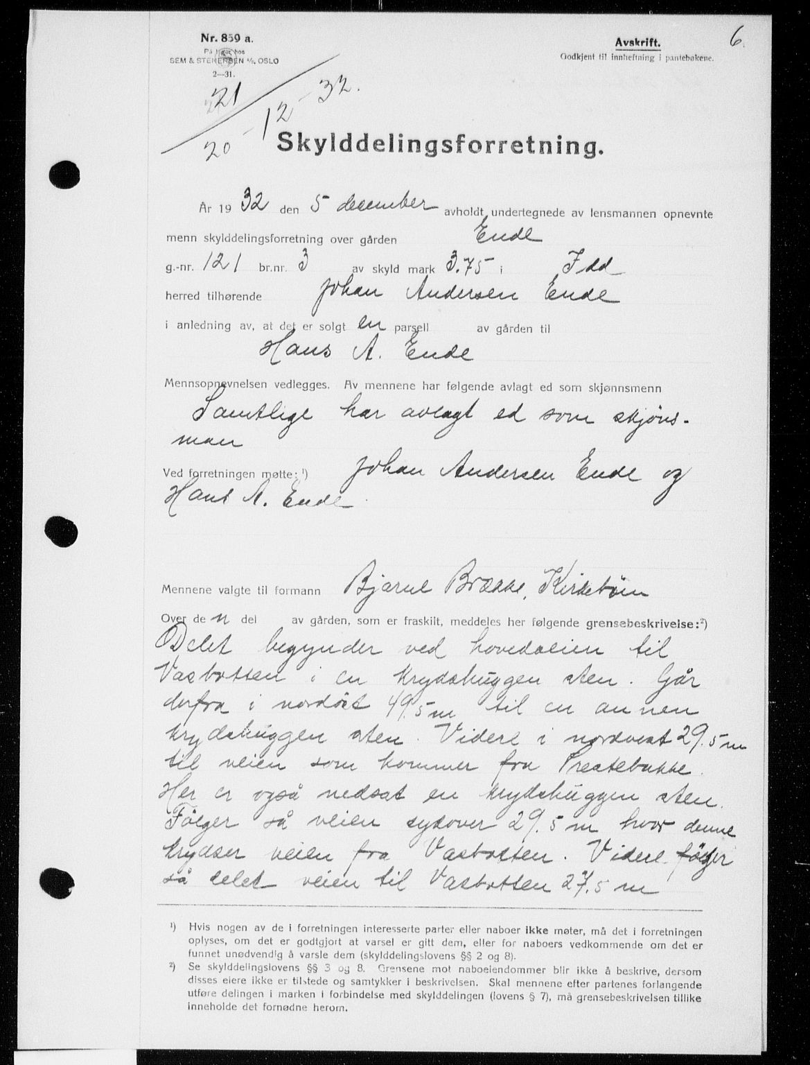 Idd og Marker sorenskriveri, AV/SAO-A-10283/G/Gb/Gba/L0048: Mortgage book no. 48, 1932-1933, p. 6