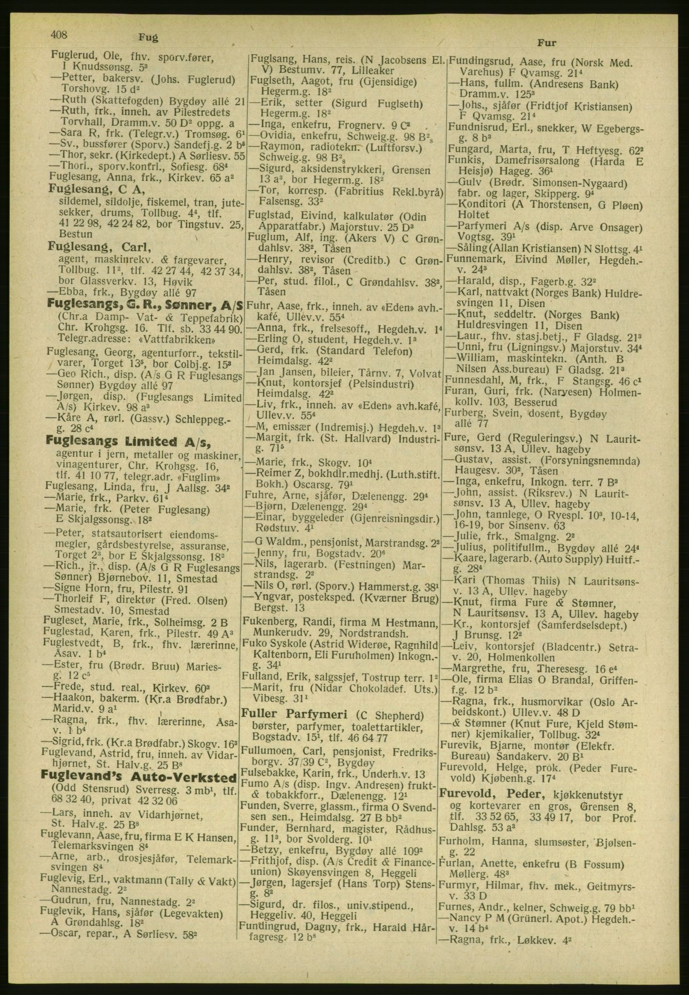 Kristiania/Oslo adressebok, PUBL/-, 1951, p. 408