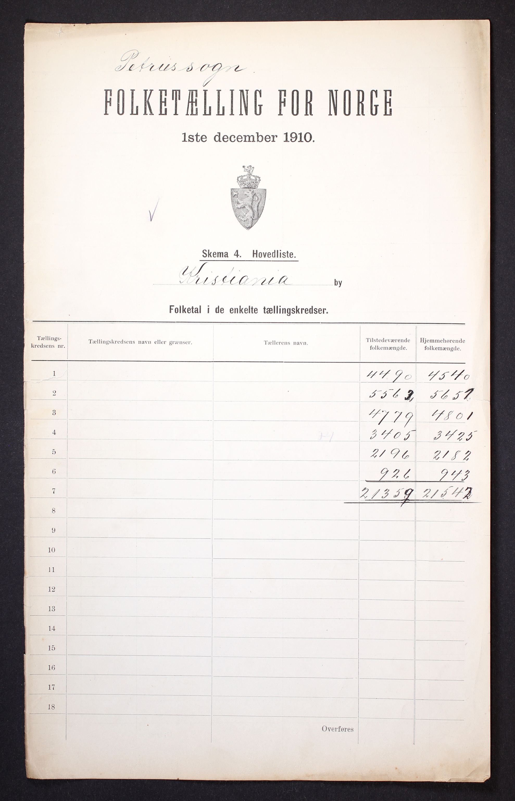 RA, 1910 census for Kristiania, 1910, p. 392