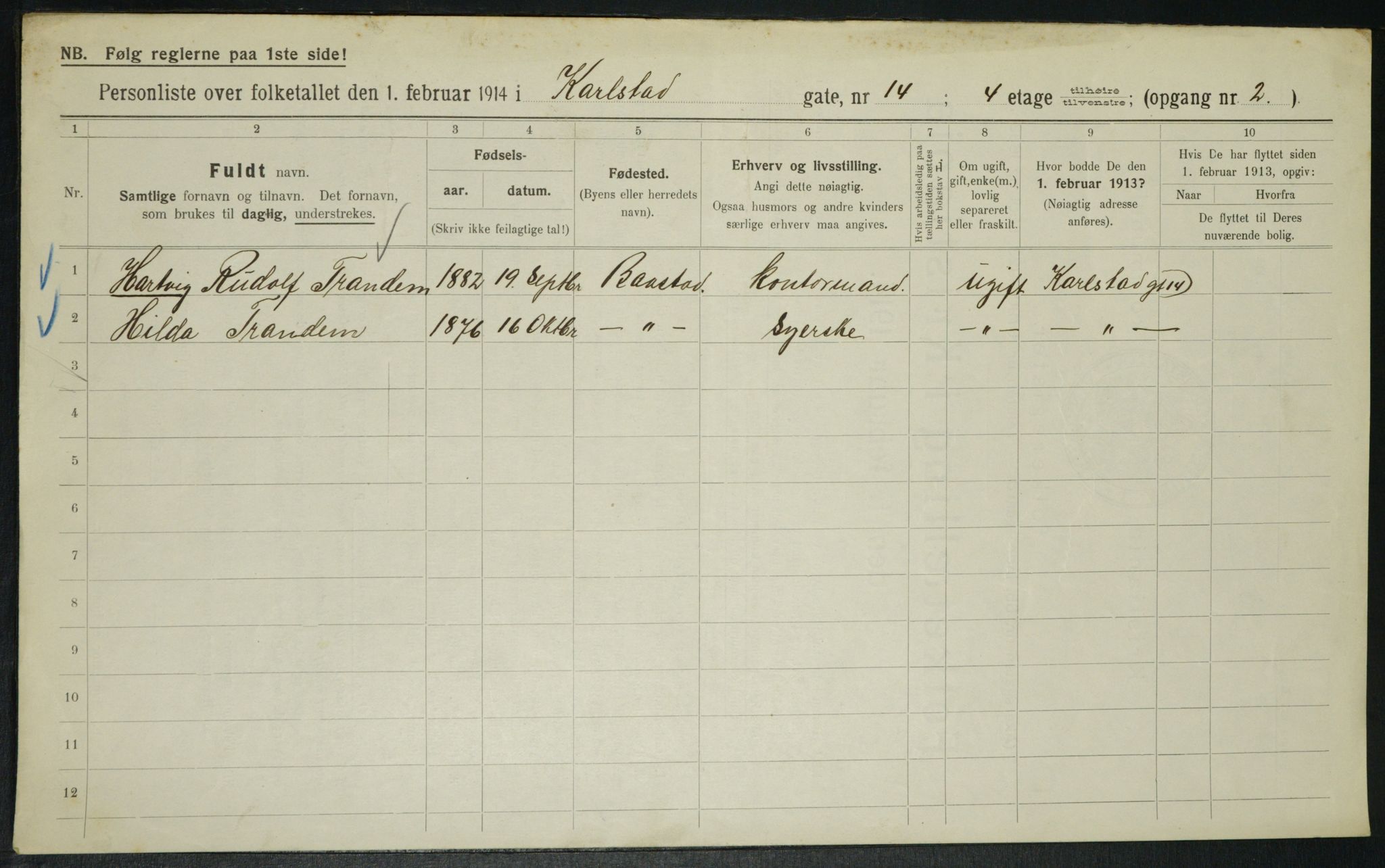 OBA, Municipal Census 1914 for Kristiania, 1914, p. 49150