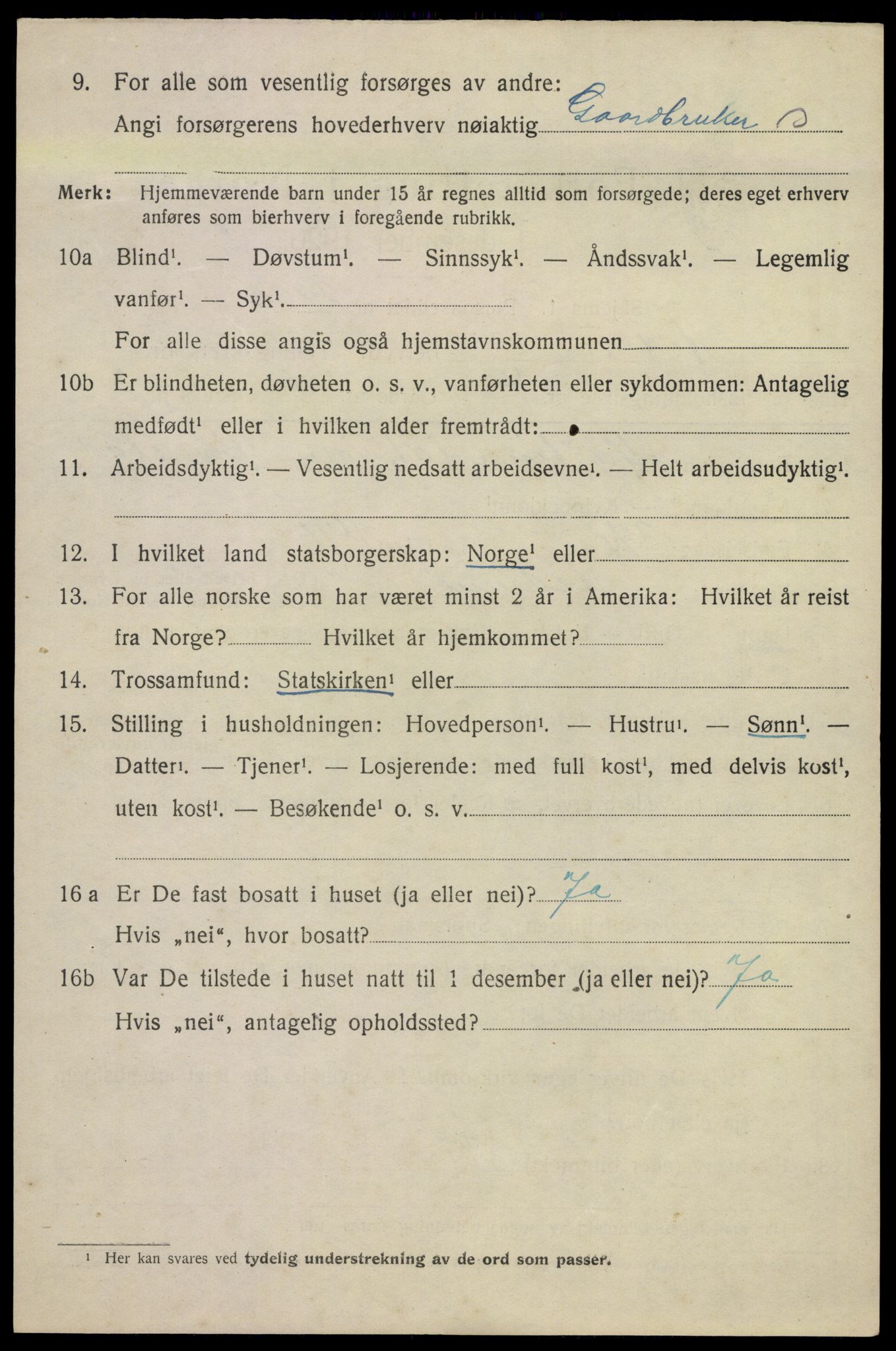 SAKO, 1920 census for Hedrum, 1920, p. 10840