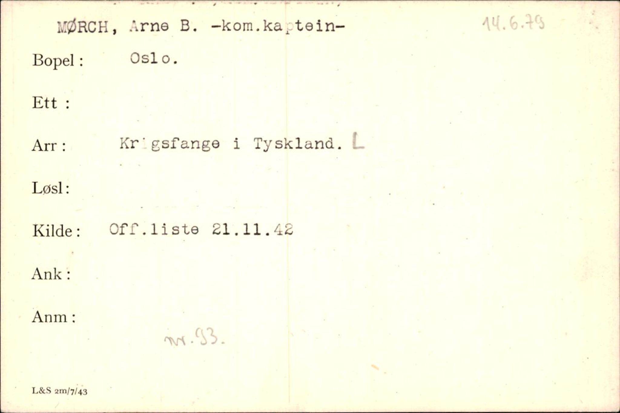 Forsvaret, Forsvarets krigshistoriske avdeling, AV/RA-RAFA-2017/Y/Yf/L0200: II-C-11-2102  -  Norske krigsfanger i Tyskland, 1940-1945, p. 756