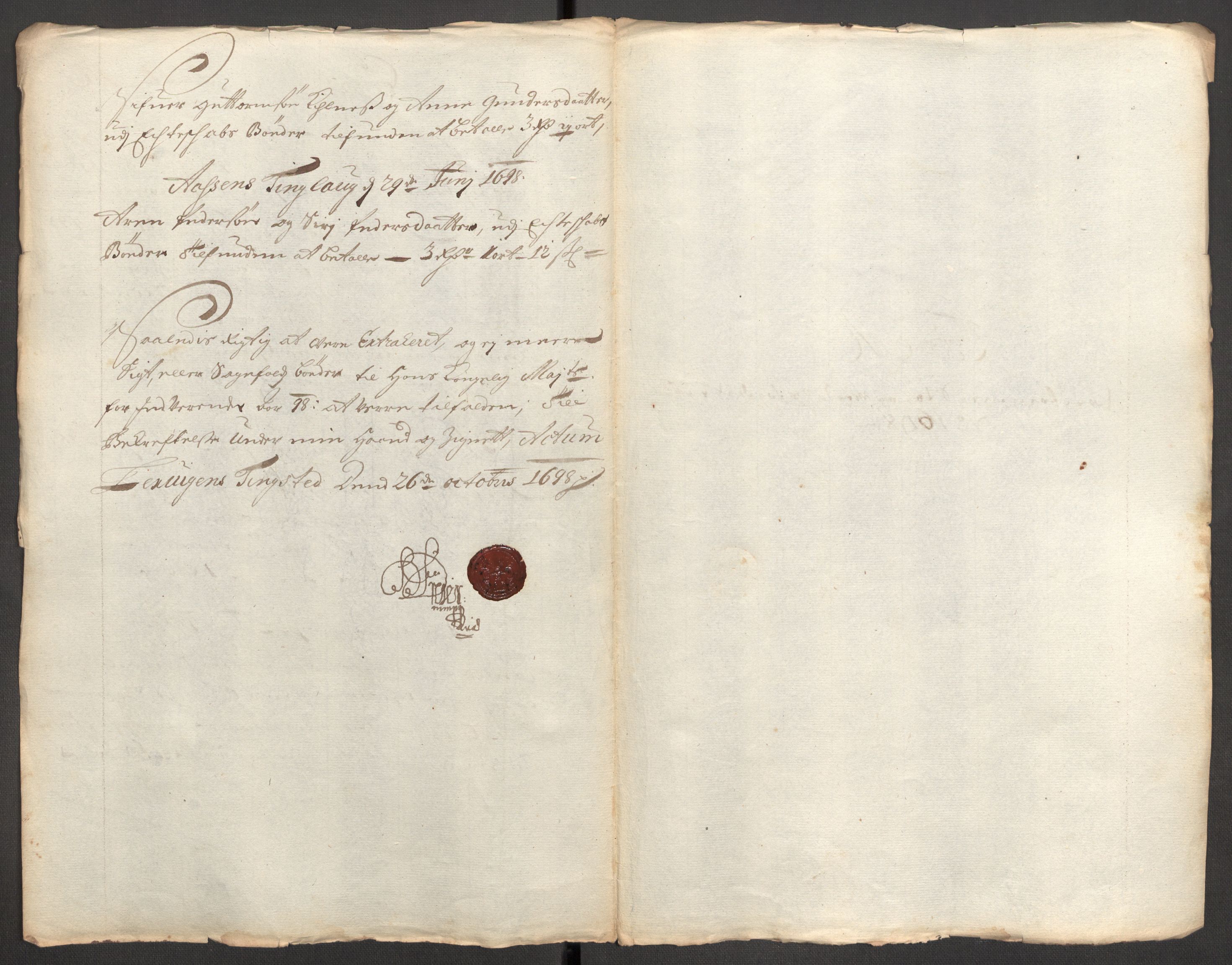 Rentekammeret inntil 1814, Reviderte regnskaper, Fogderegnskap, RA/EA-4092/R62/L4190: Fogderegnskap Stjørdal og Verdal, 1698, p. 198