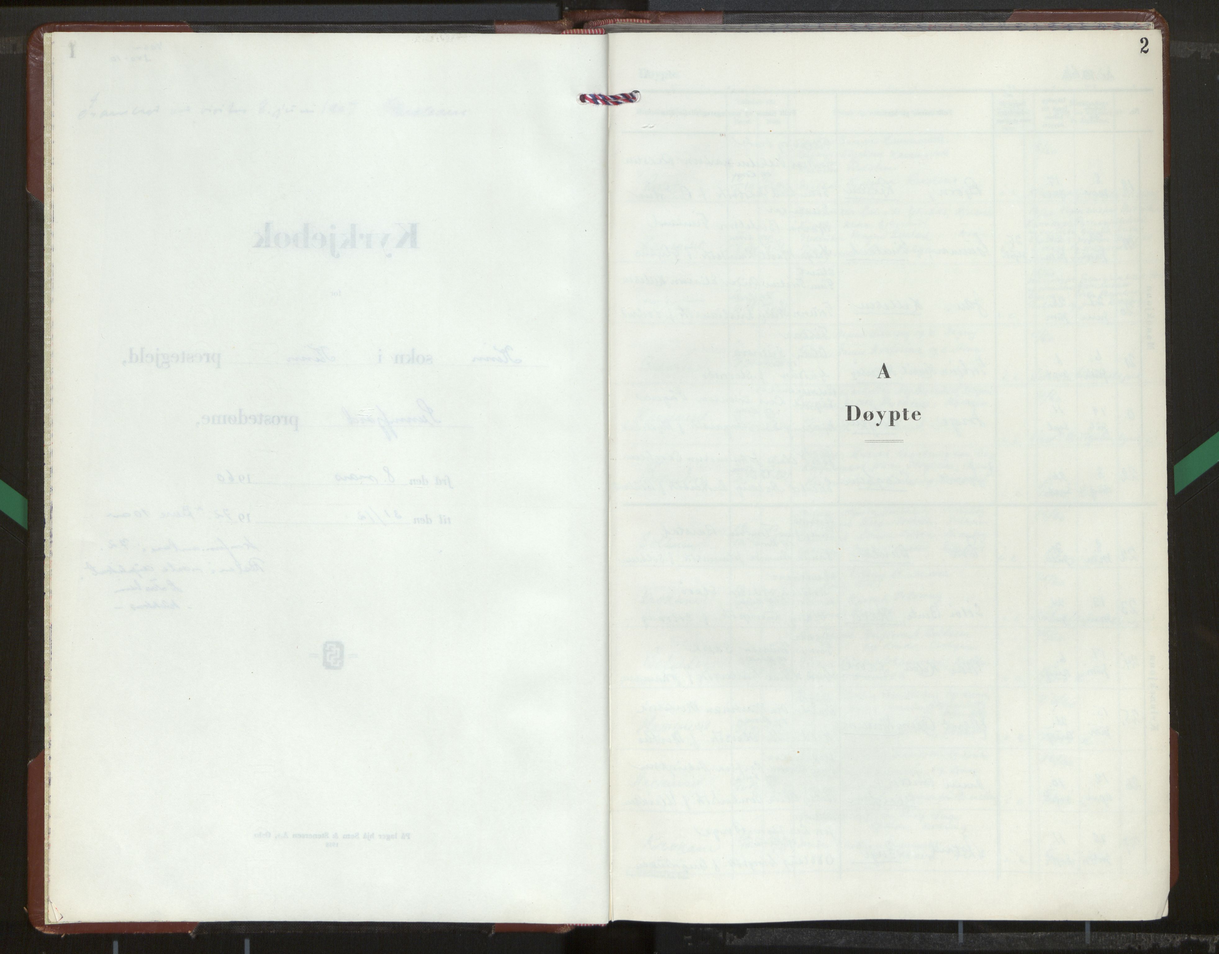 Kinn sokneprestembete, SAB/A-80801/H/Hab/Haba/L0004: Parish register (copy) no. A 4, 1960-1972, p. 2