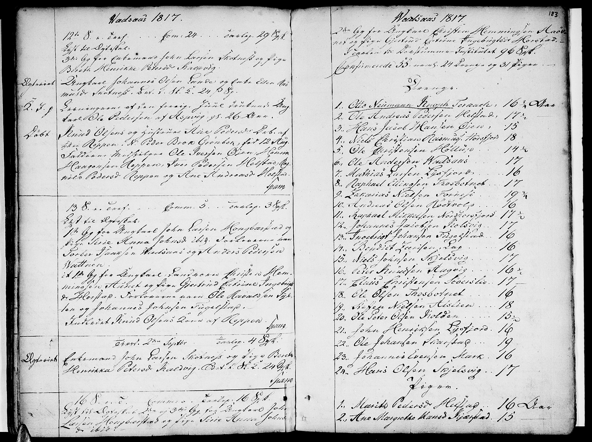 Ministerialprotokoller, klokkerbøker og fødselsregistre - Nordland, AV/SAT-A-1459/810/L0137: Parish register (official) no. 810A01, 1752-1817, p. 183