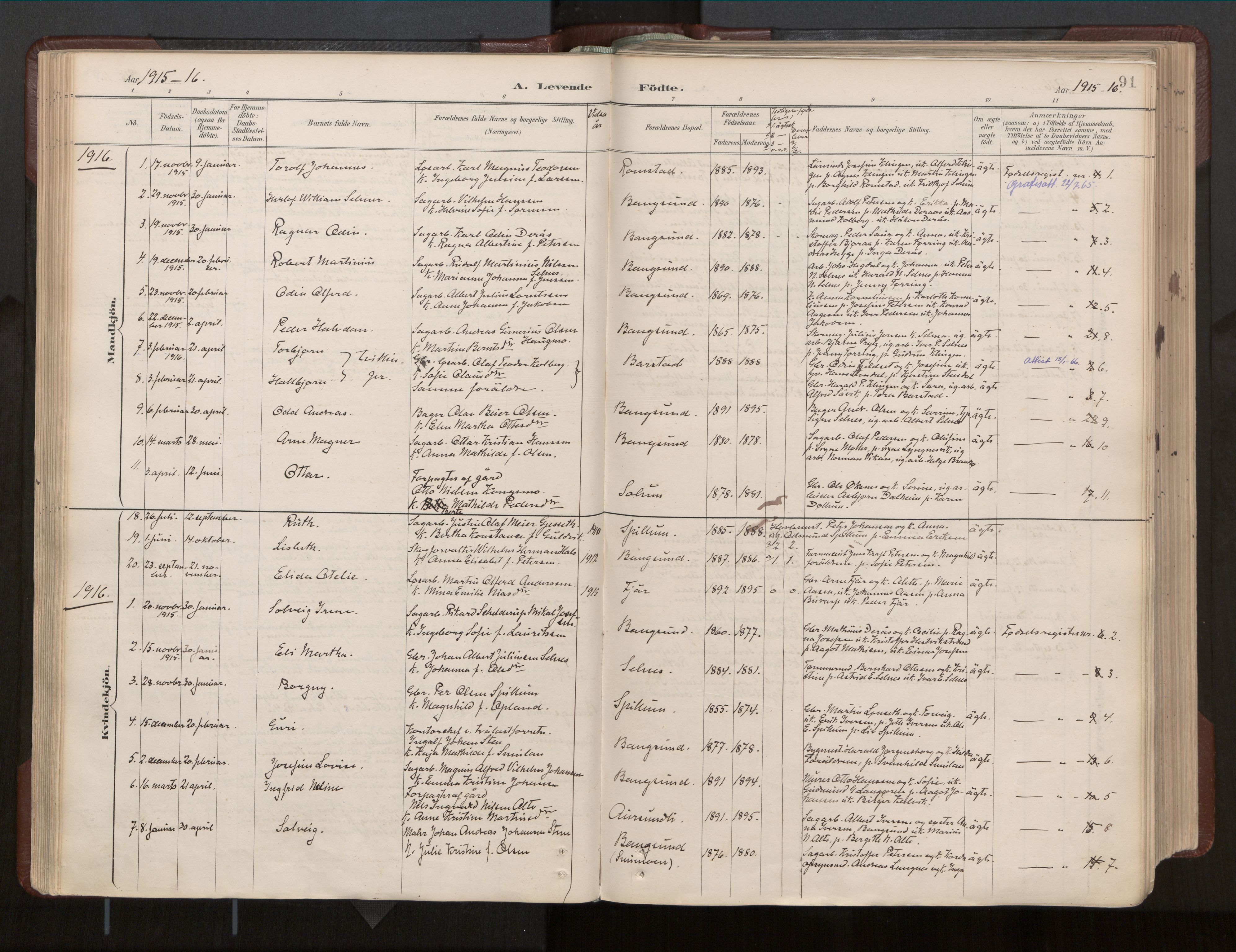 Ministerialprotokoller, klokkerbøker og fødselsregistre - Nord-Trøndelag, SAT/A-1458/770/L0589: Parish register (official) no. 770A03, 1887-1929, p. 91