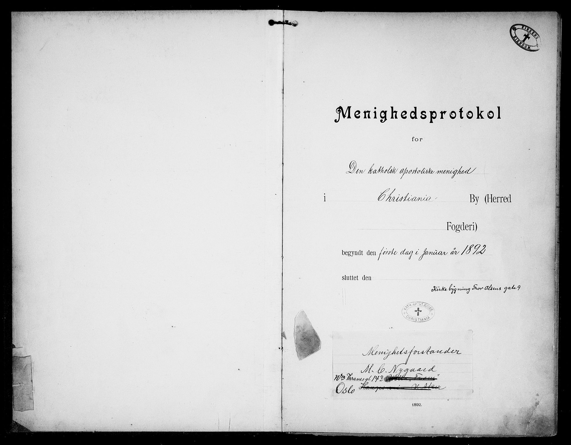 Den katolsk apostoliske menighet i Oslo , AV/SAO-PAO-0214/F/Fa/L0002: Dissenter register no. 2, 1892-1937