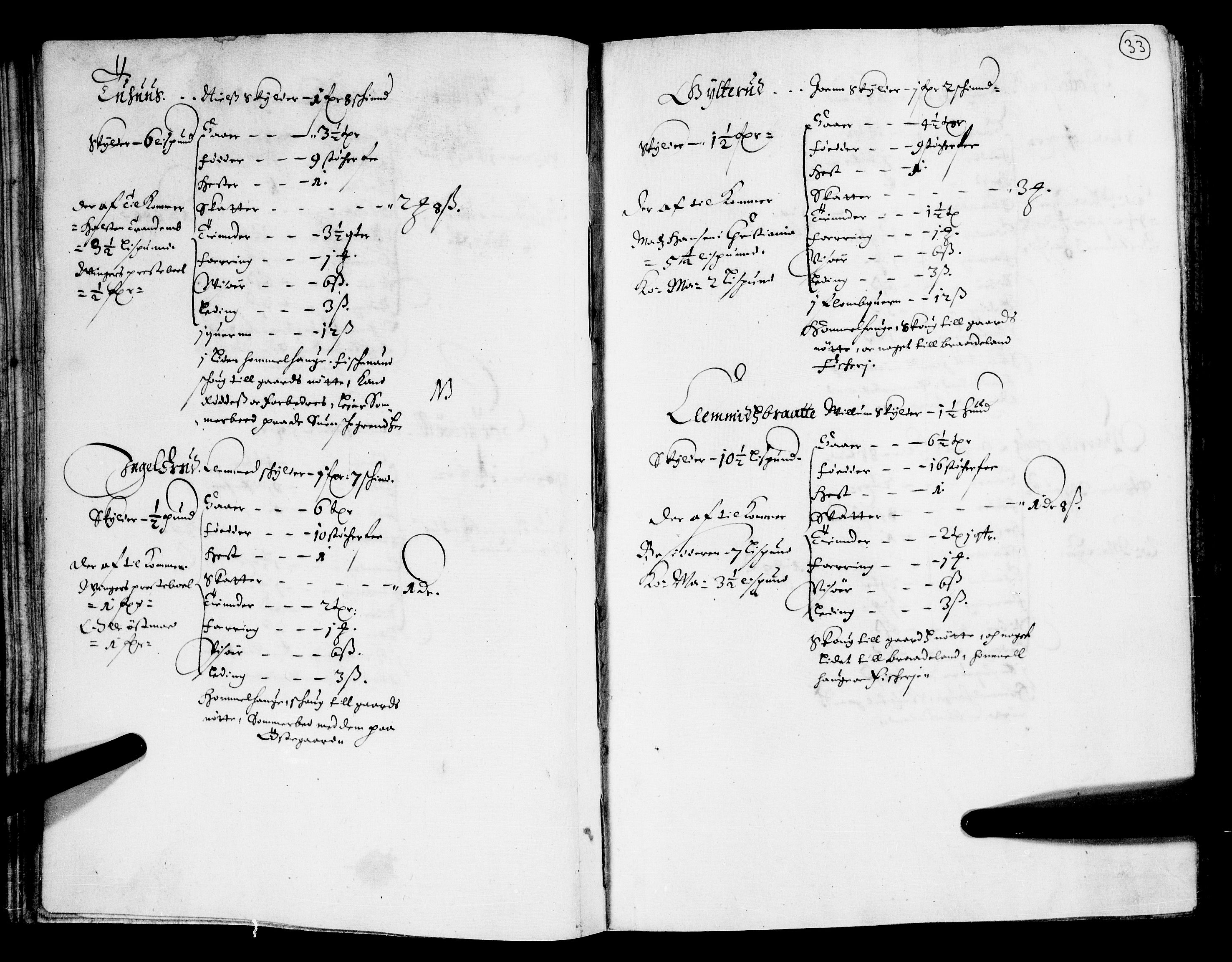 Rentekammeret inntil 1814, Realistisk ordnet avdeling, AV/RA-EA-4070/N/Nb/Nba/L0011: Odal, Solør og Østerdalen fogderi, 1667, p. 32b-33a