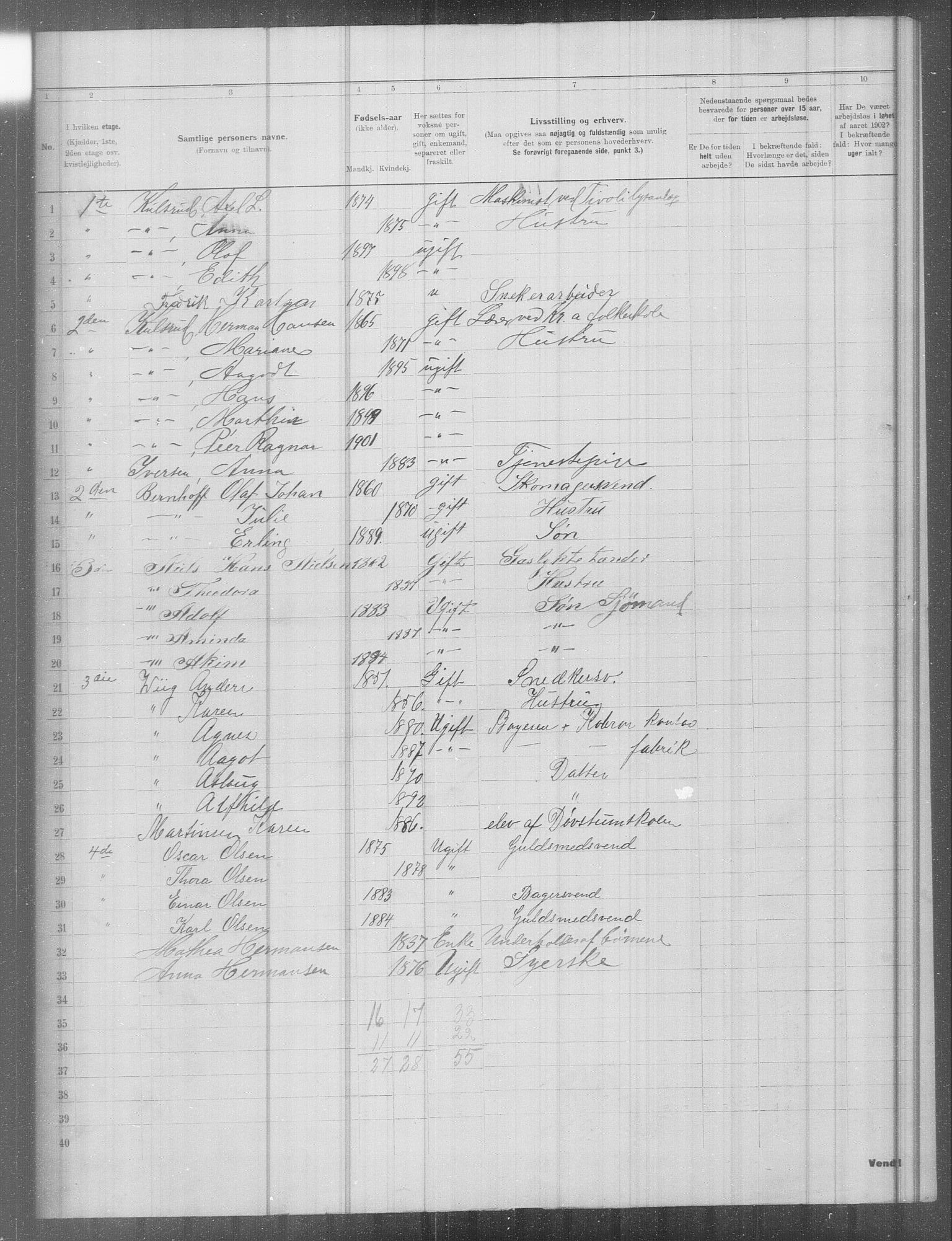 OBA, Municipal Census 1902 for Kristiania, 1902, p. 10476