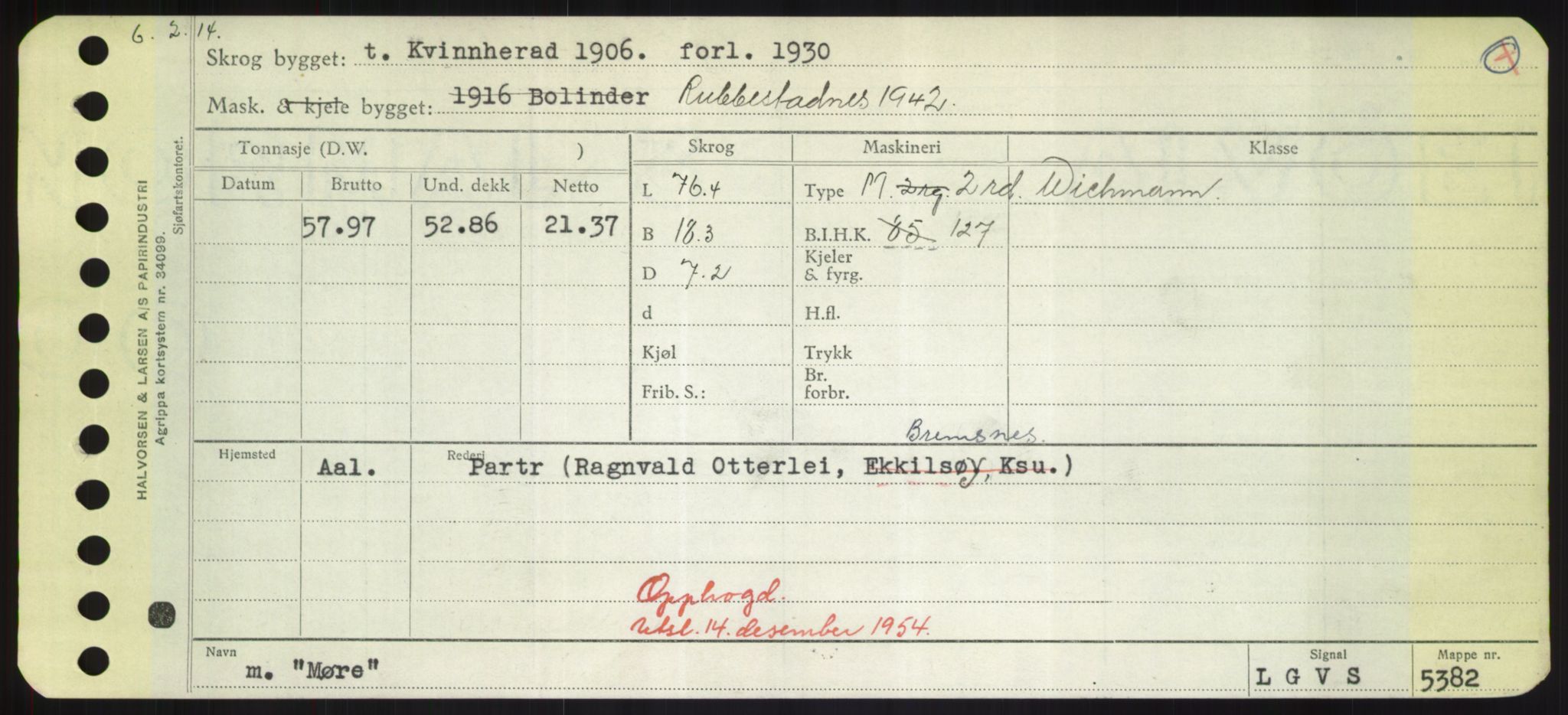 Sjøfartsdirektoratet med forløpere, Skipsmålingen, AV/RA-S-1627/H/Hd/L0025: Fartøy, Min-Mås, p. 467