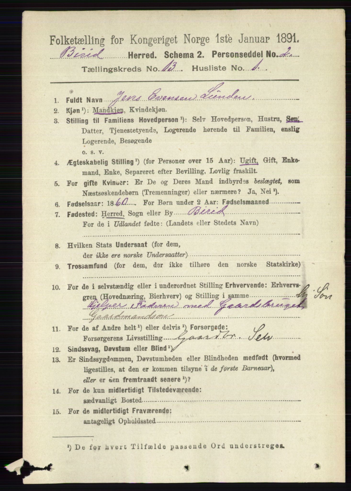 RA, 1891 census for 0525 Biri, 1891, p. 5312