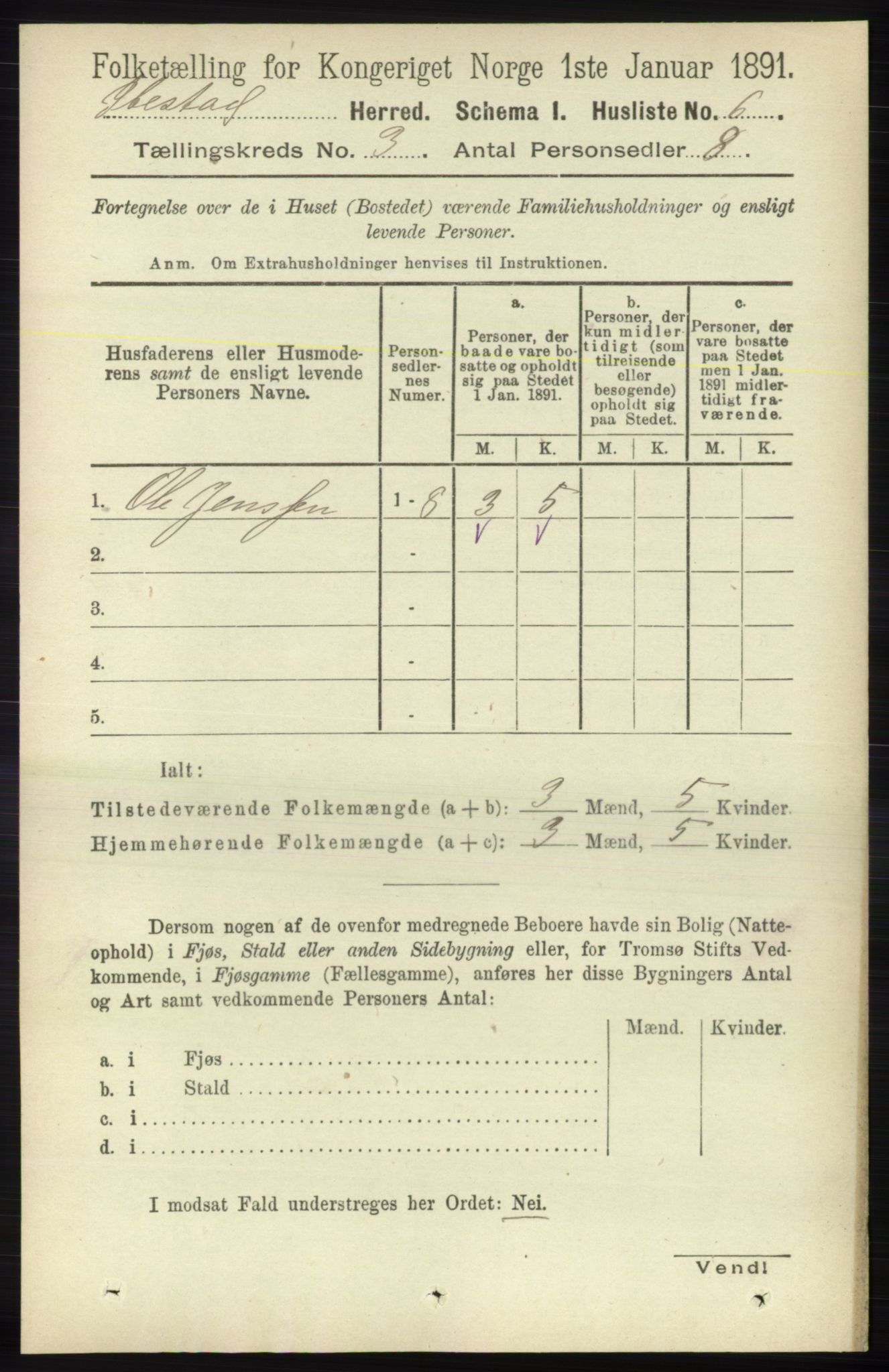 RA, 1891 census for 1917 Ibestad, 1891, p. 1552