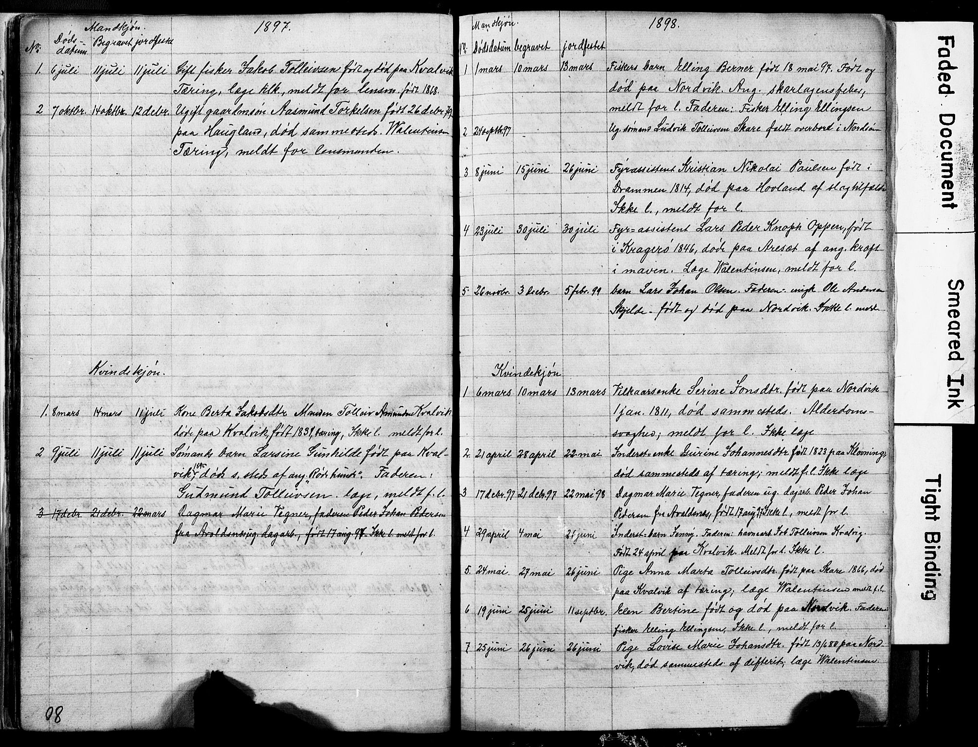Torvastad sokneprestkontor, SAST/A -101857/H/Ha/Hab/L0005: Parish register (copy) no. B 5, 1857-1908