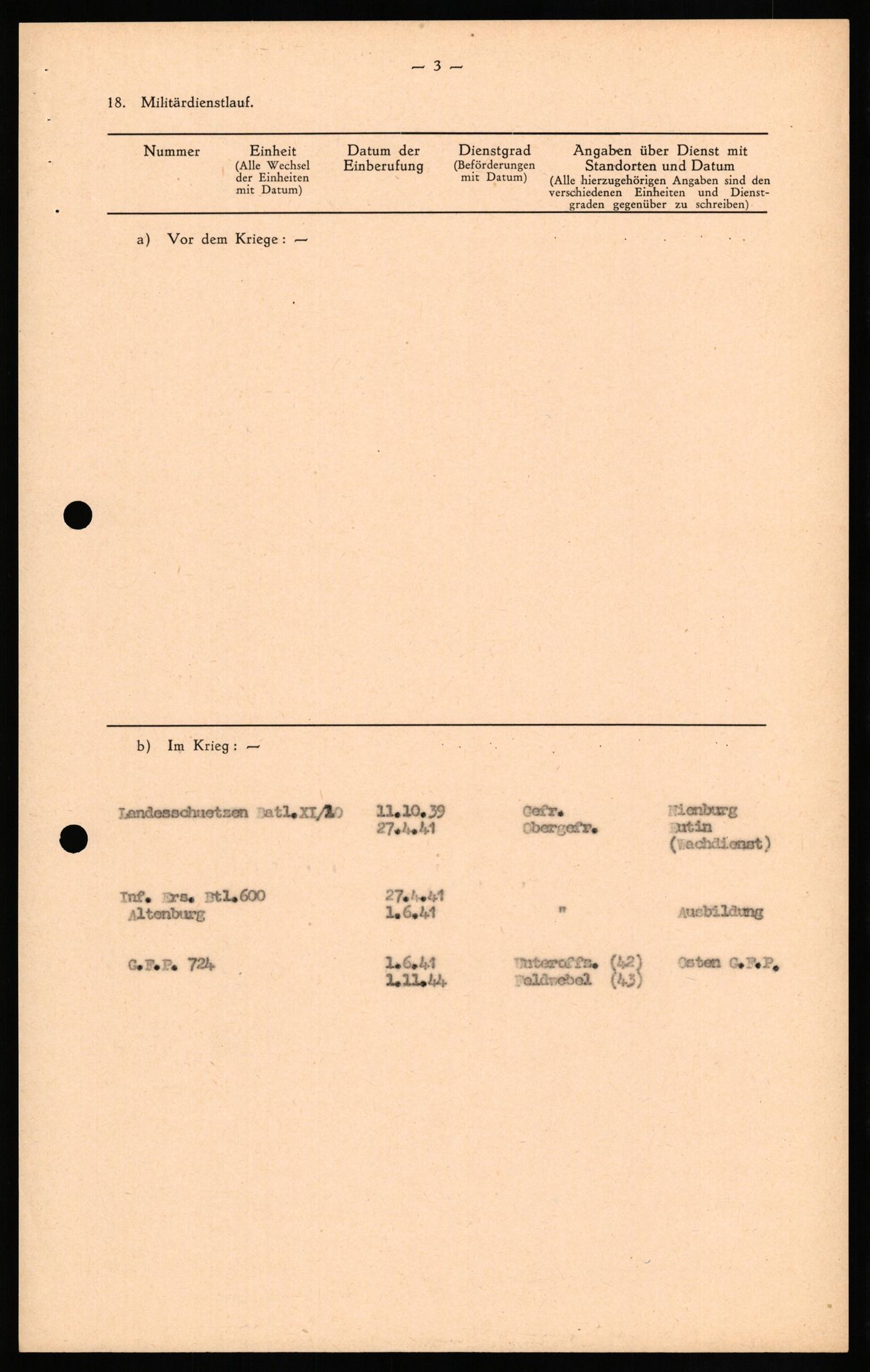 Forsvaret, Forsvarets overkommando II, AV/RA-RAFA-3915/D/Db/L0021: CI Questionaires. Tyske okkupasjonsstyrker i Norge. Tyskere., 1945-1946, p. 13