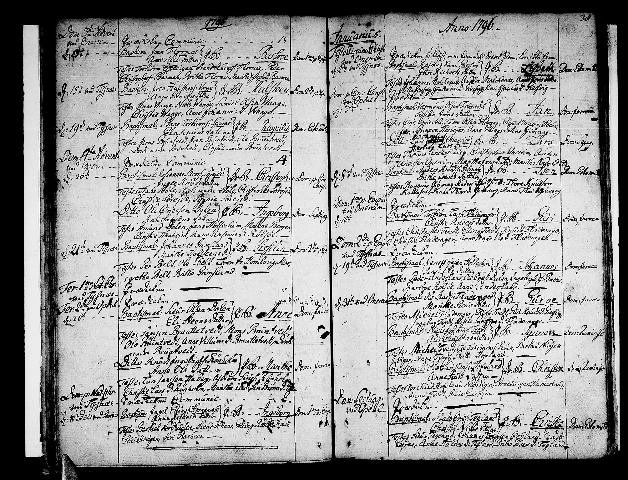 Tysnes sokneprestembete, AV/SAB-A-78601/H/Haa: Parish register (official) no. A 2 /1, 1732-1804, p. 38