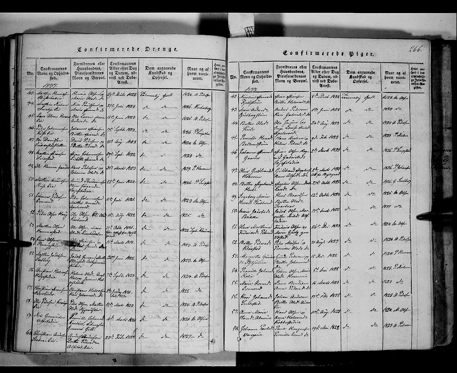 Østre Toten prestekontor, AV/SAH-PREST-104/H/Ha/Haa/L0001: Parish register (official) no. 1, 1828-1839, p. 266