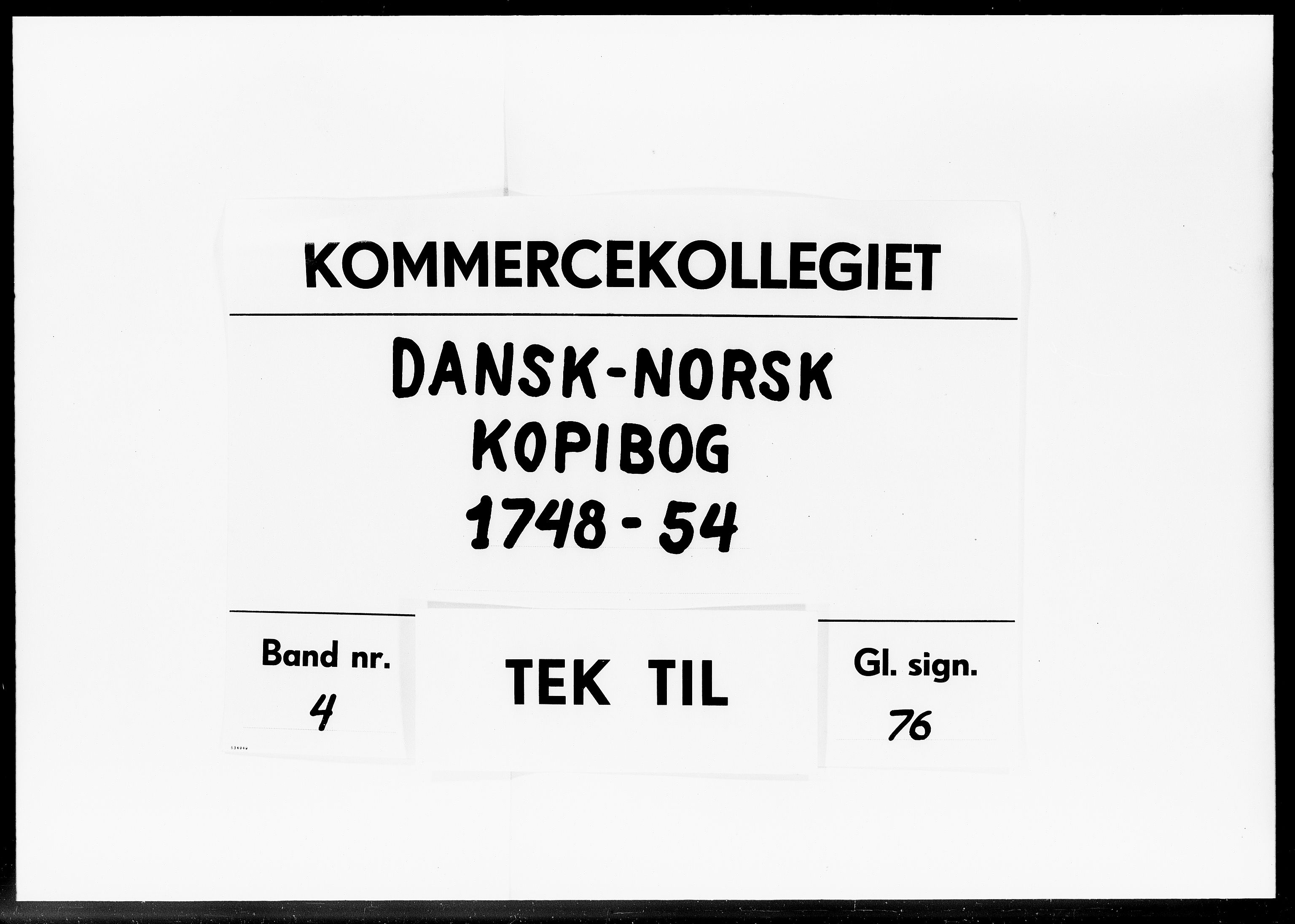 Kommercekollegiet, Dansk-Norske Sekretariat, DRA/A-0001/10/44: Dansk-Norsk kopibog, 1748-1754