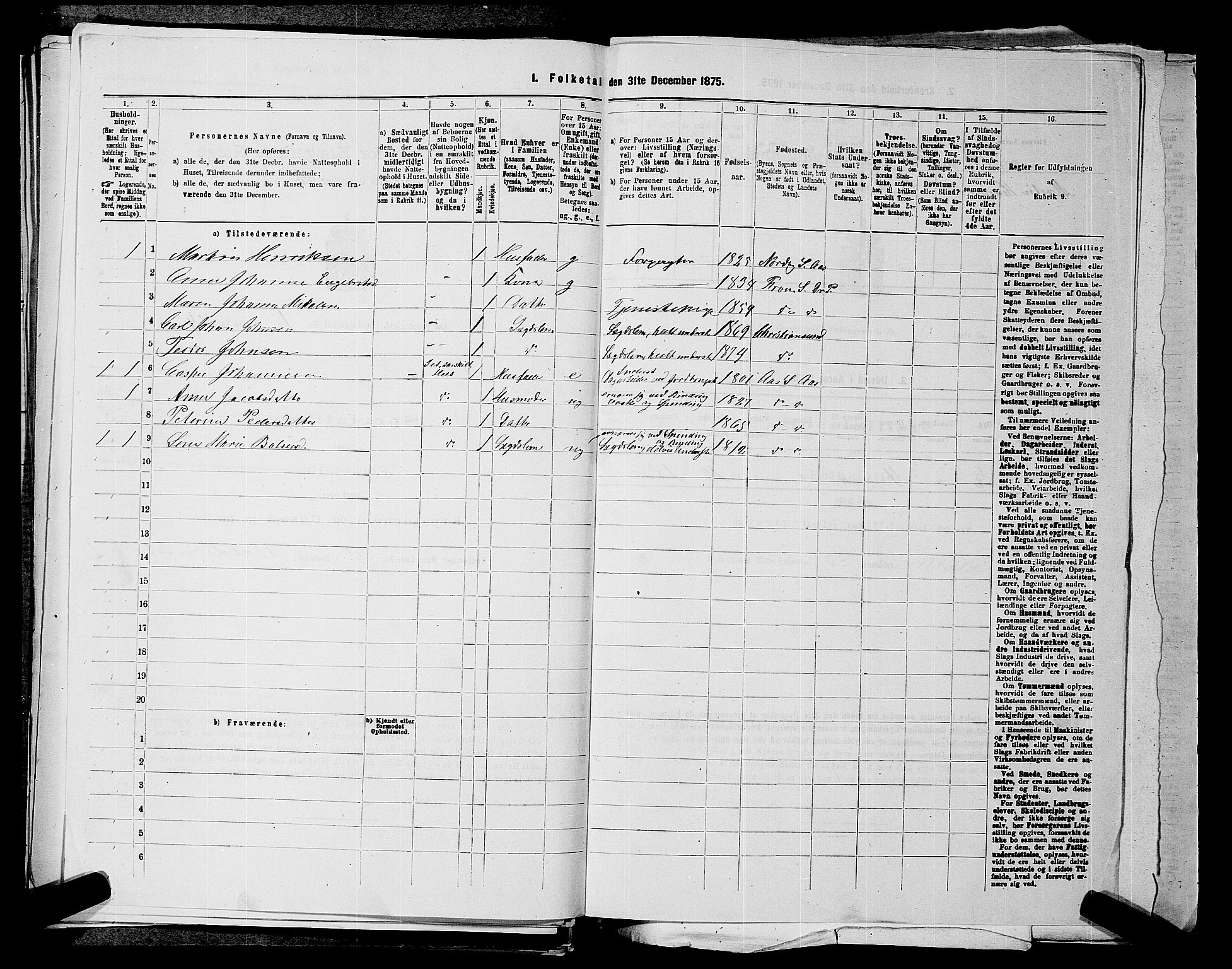 RA, 1875 census for 0214P Ås, 1875, p. 191