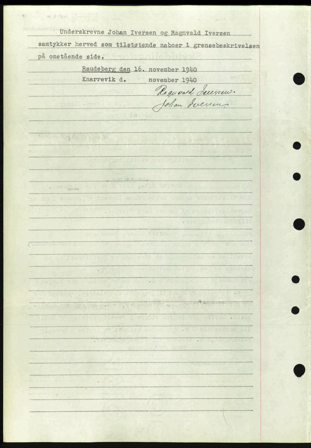 Nordfjord sorenskriveri, AV/SAB-A-2801/02/02b/02bj/L0006: Mortgage book no. A6, 1940-1941, Diary no: : 1702/1940