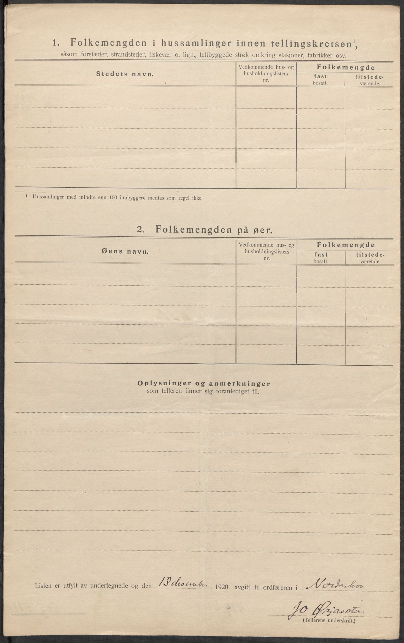 SAKO, 1920 census for Norderhov, 1920, p. 63