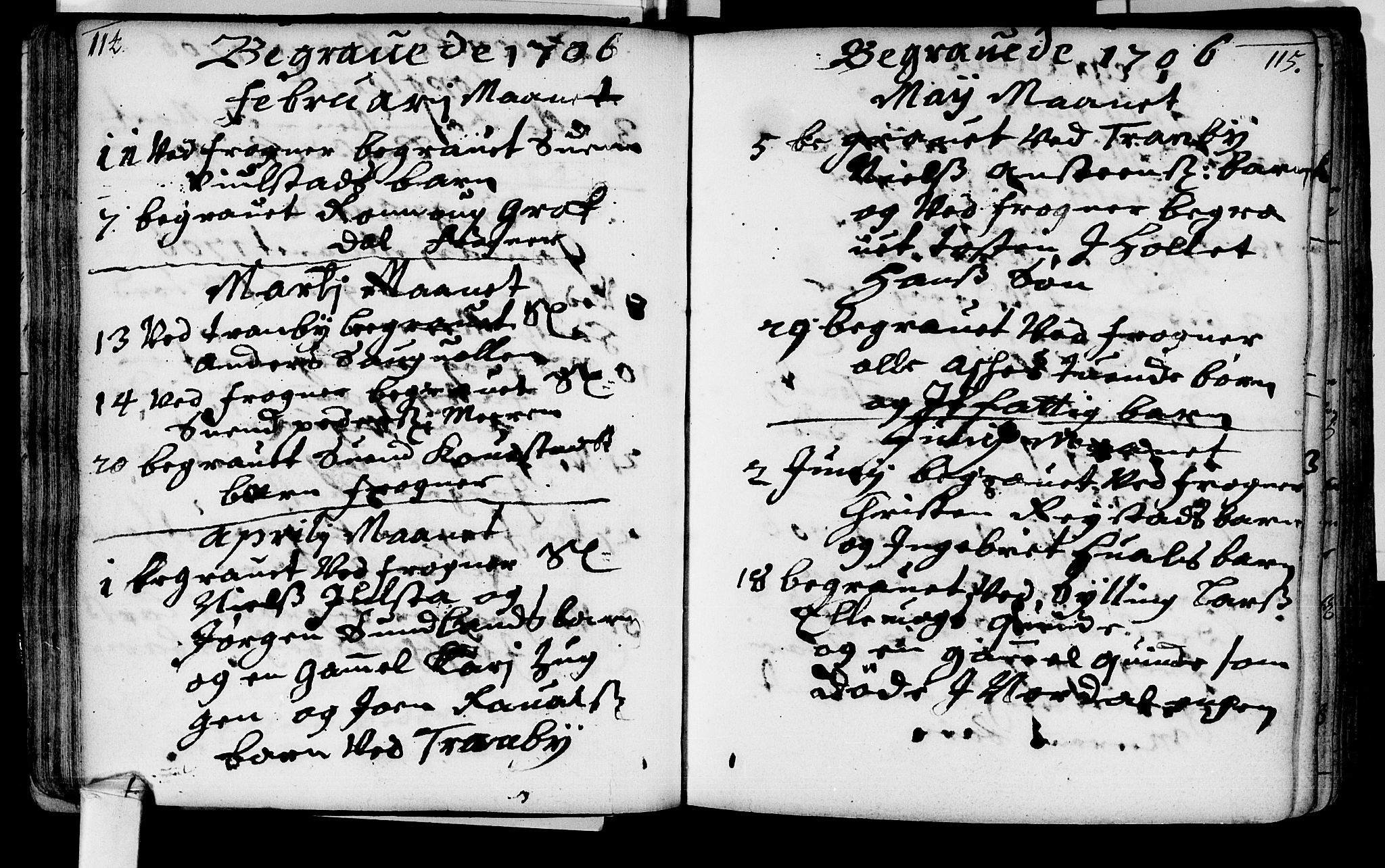 Lier kirkebøker, AV/SAKO-A-230/F/Fa/L0002: Parish register (official) no. I 2, 1701-1726, p. 114-115