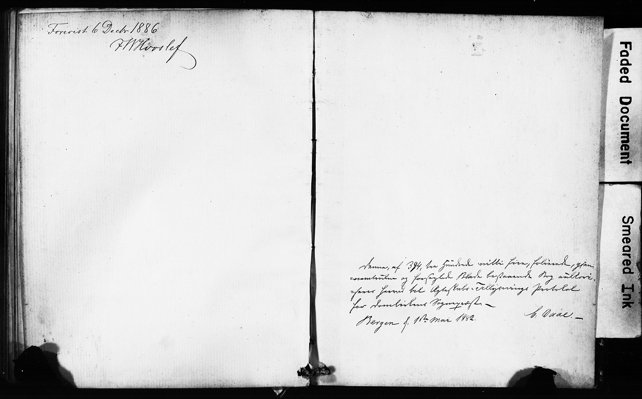 Domkirken sokneprestembete, AV/SAB-A-74801: Best man's statements no. II.5.9, 1882-1889
