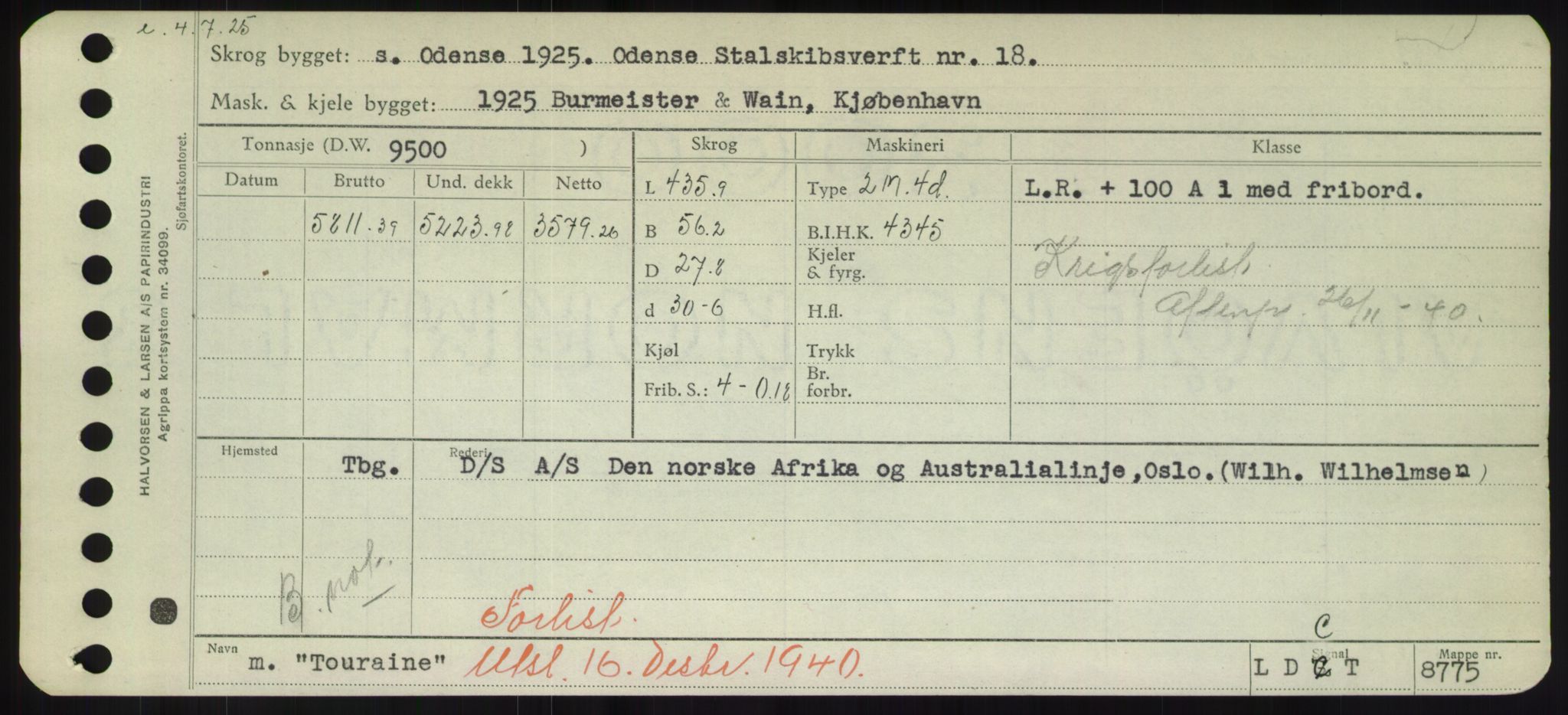 Sjøfartsdirektoratet med forløpere, Skipsmålingen, RA/S-1627/H/Hd/L0039: Fartøy, Ti-Tø, p. 441